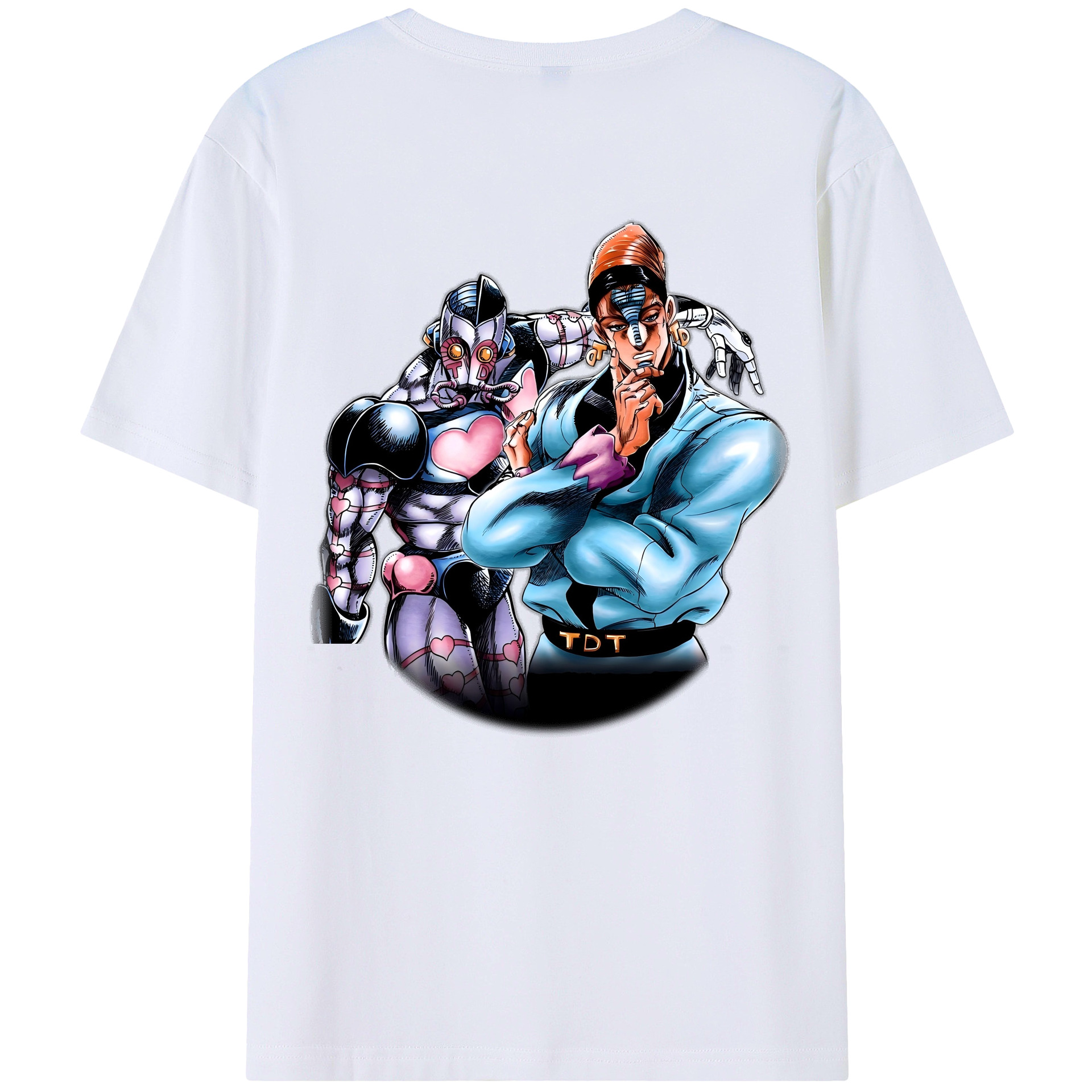 （画像用） ジョジョの奇妙な冒険 ひがしかた じょうすけ JoJo's Bizarre Adventure Higashikata Josuke レディース半袖Tシャツ(バックプリント)