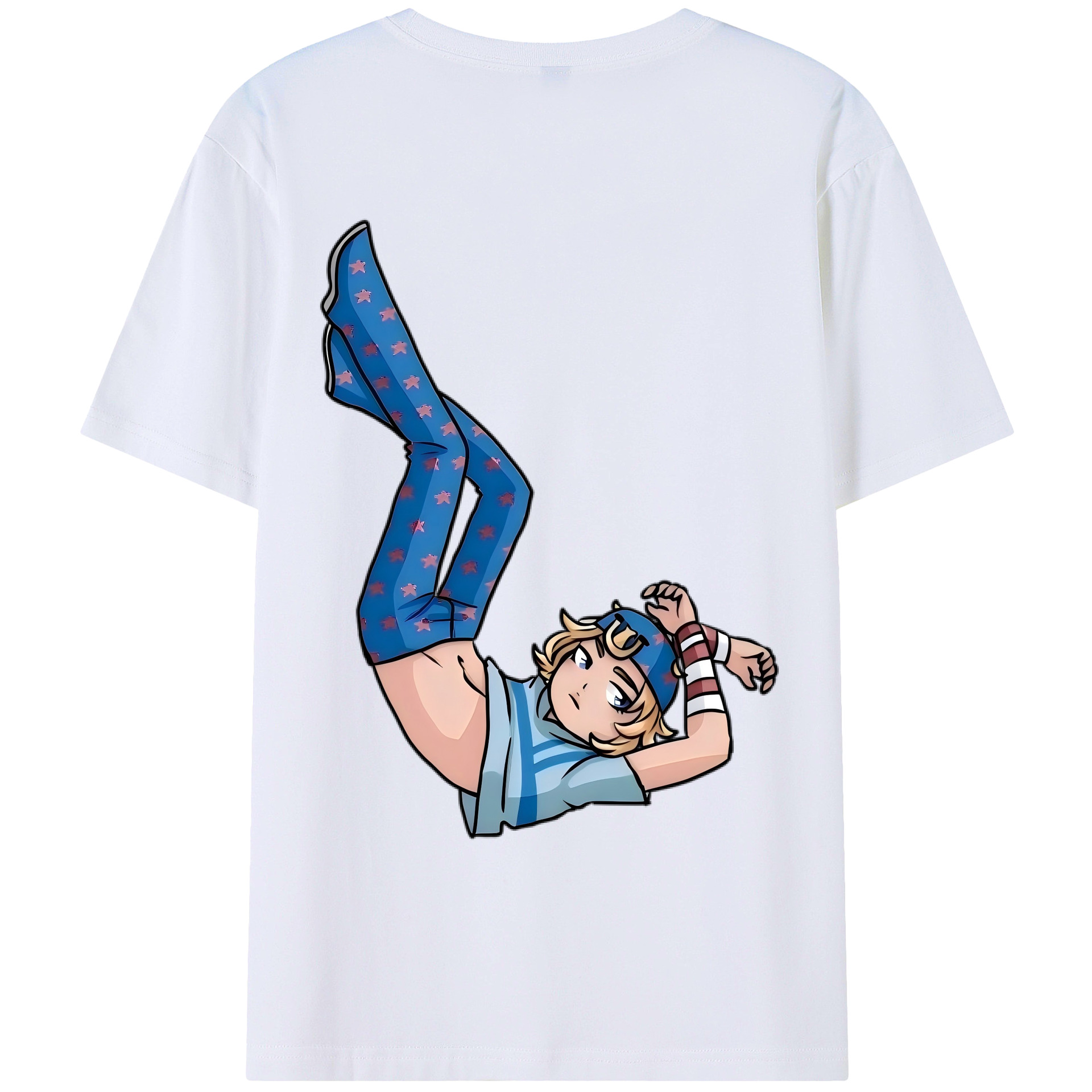 （画像用） ジョジョの奇妙な冒険 グイード?ミスタ JoJo's Bizarre Adventure Guido Mista レディース半袖Tシャツ(バックプリント)