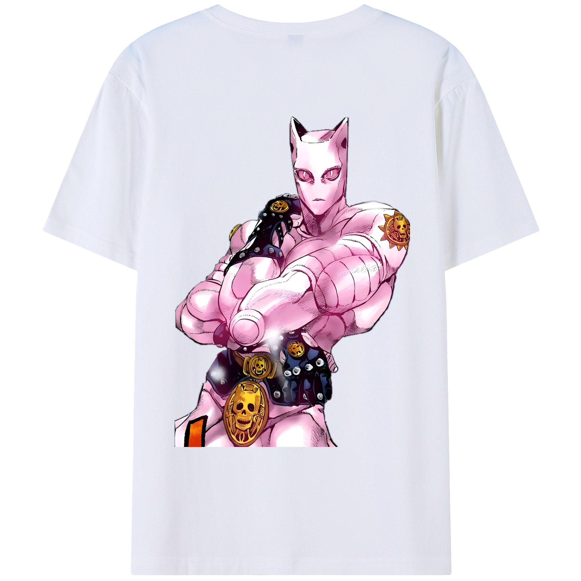 （画像用） ジョジョの奇妙な冒険 きら よしかげ JoJo's Bizarre Adventure Kira Yoshikage レディース半袖Tシャツ(バックプリント)