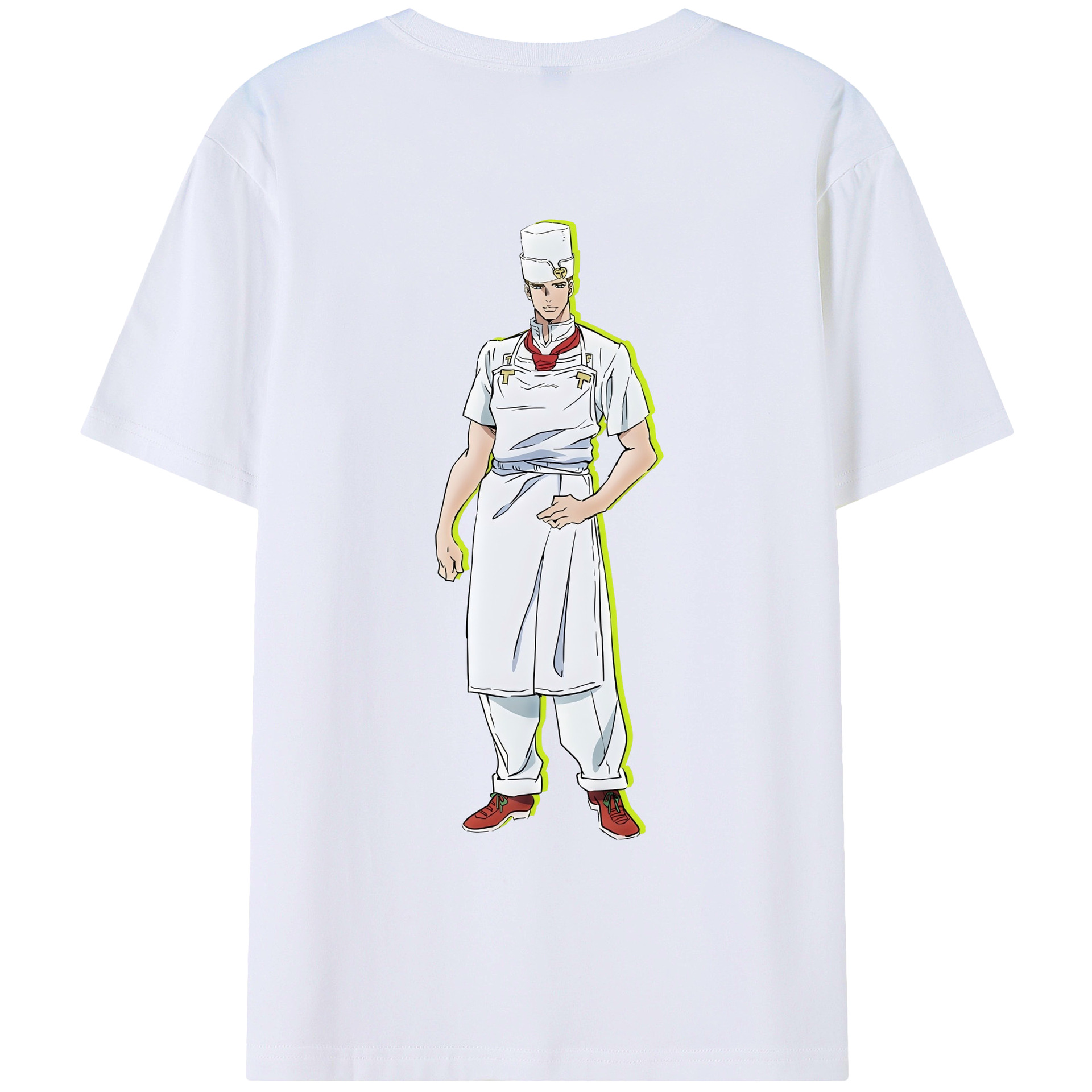 （画像用） ジョジョの奇妙な冒険 Tonio Trussardi JoJo's Bizarre Adventure トニオ?トラッサルディ レディース半袖Tシャツ(バックプリント)