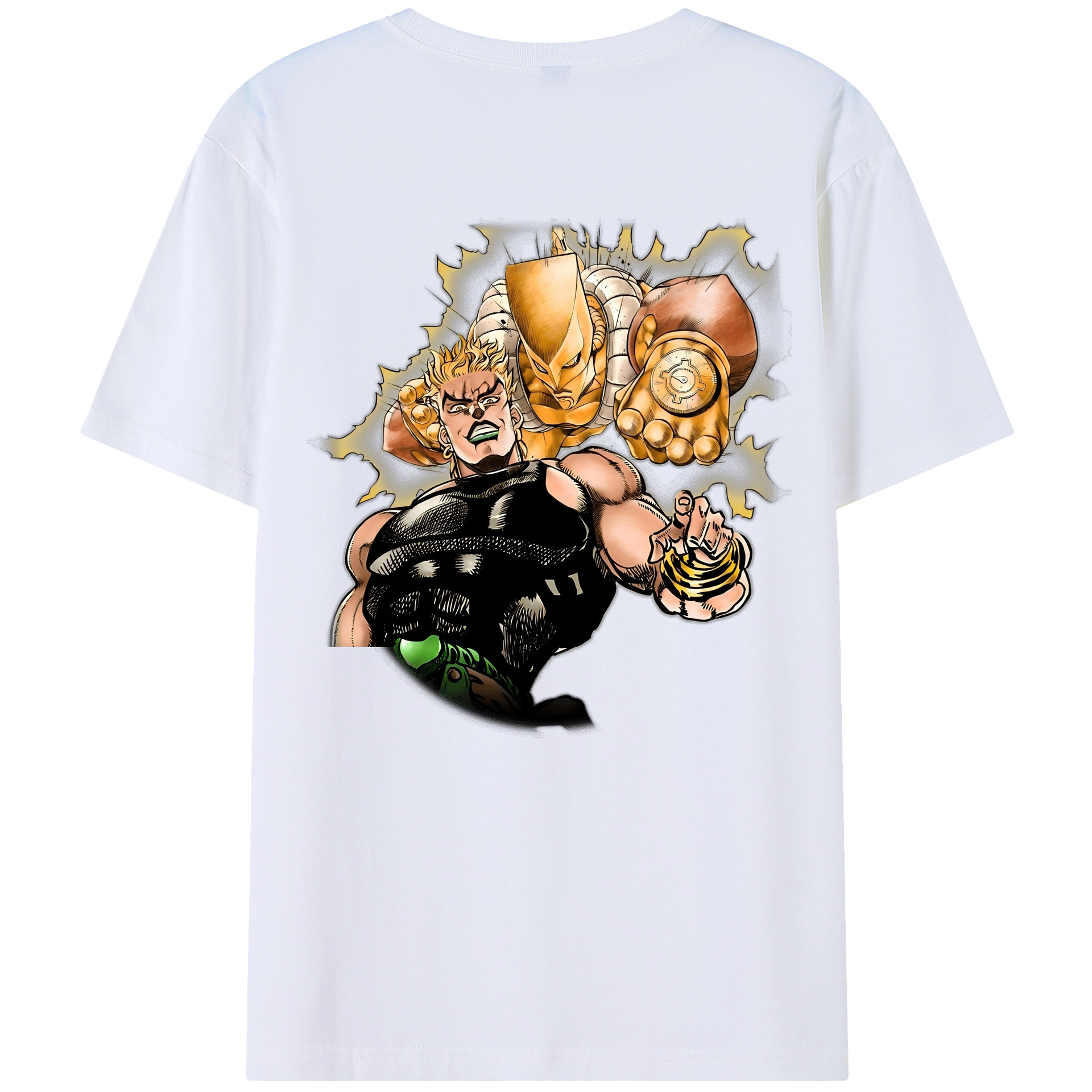 （画像用） ジョジョの奇妙な冒険 ディオ?ブランドー JoJo's Bizarre Adventure Dio Brando レディース半袖Tシャツ(バックプリント)