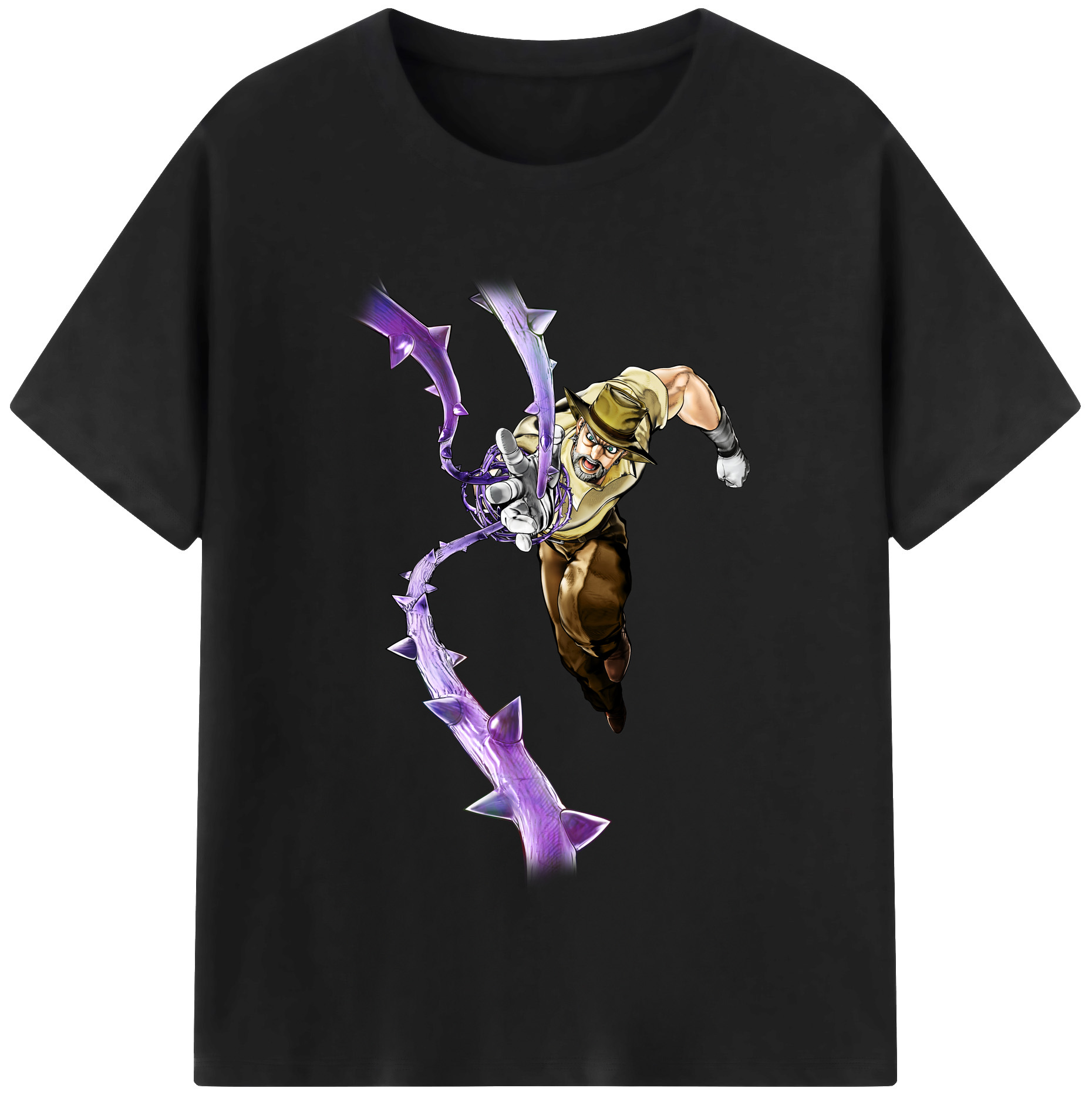 （画像用） ジョジョの奇妙な冒険 ジョセフ?ジョースター JoJo's Bizarre Adventure Joseph Joestar レディースカジュアルプリントTシャツ（綿100％）