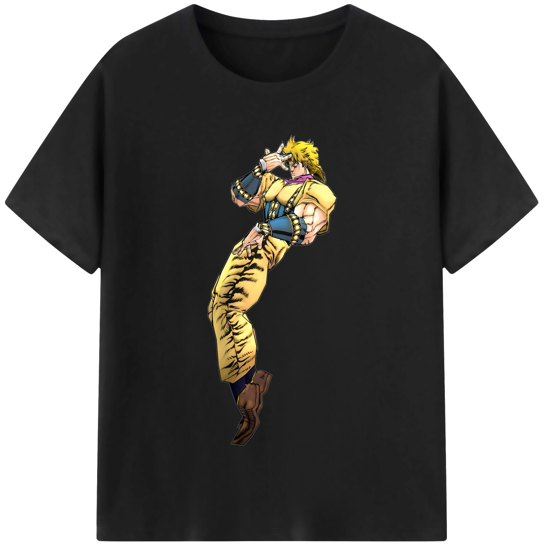 （画像用） ジョジョの奇妙な冒険 ディオ?ブランドー JoJo's Bizarre Adventure Dio Brando レディースカジュアルプリントTシャツ（綿100％）