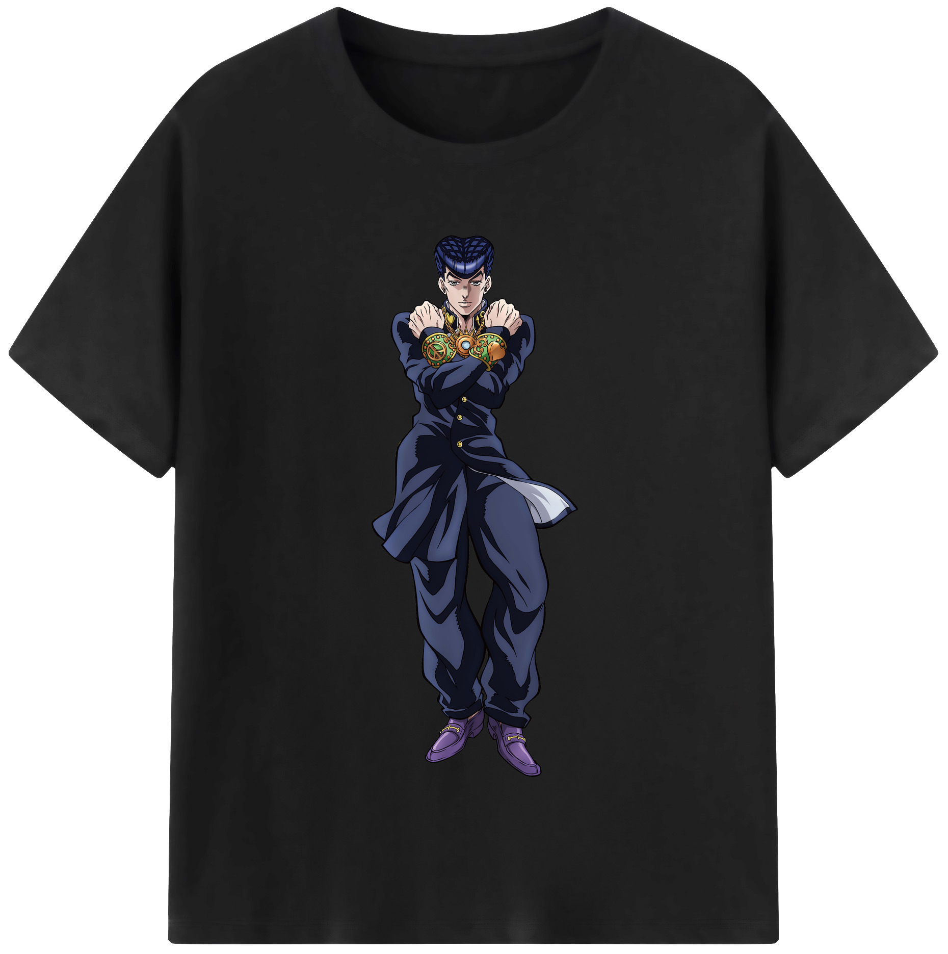 （画像用） ジョジョの奇妙な冒険 ひがしかた じょうすけ JoJo's Bizarre Adventure Higashikata Josuke レディースカジュアルプリントTシャツ（綿100％）