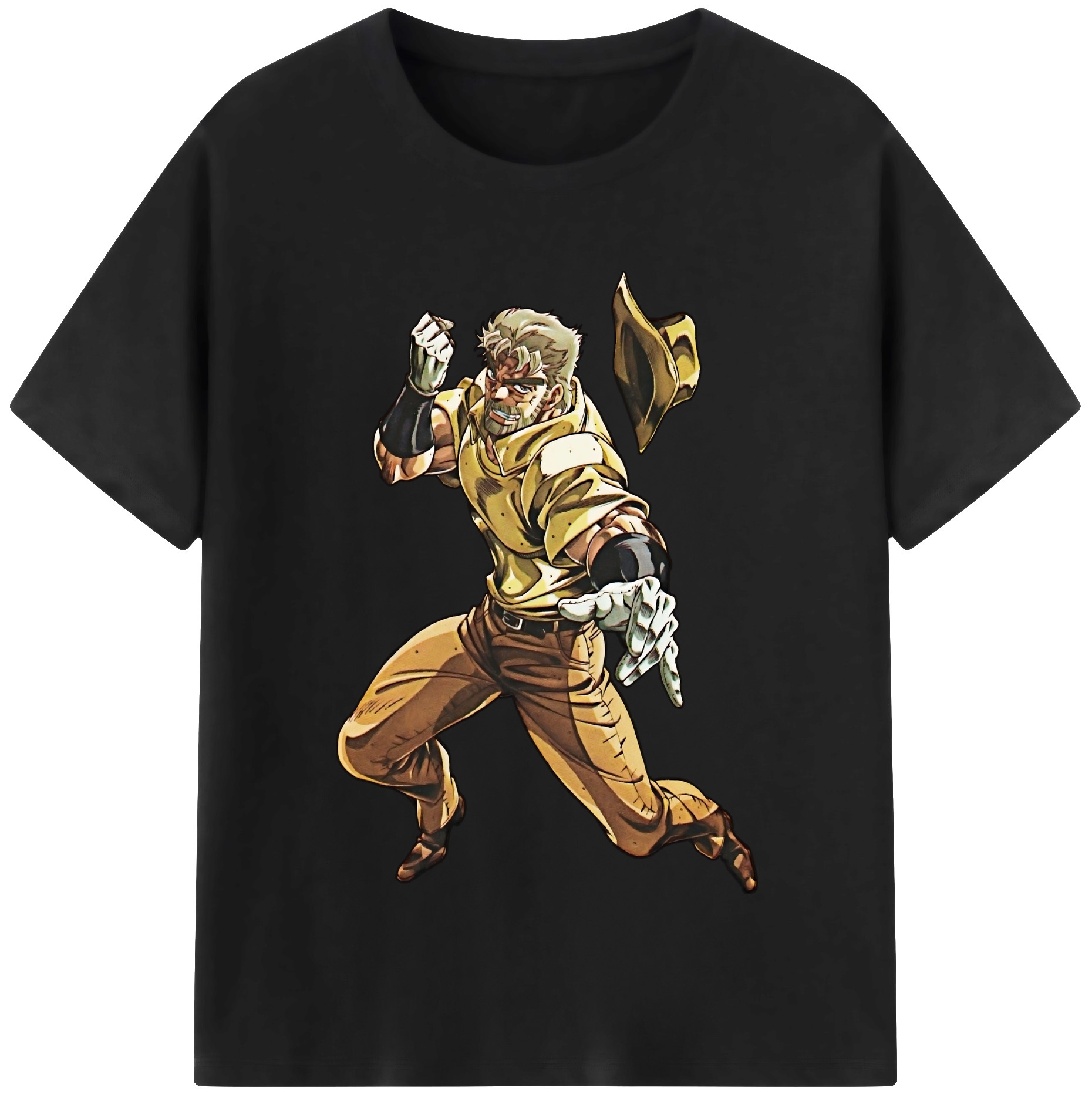 （画像用） ジョジョの奇妙な冒険 ジョセフ?ジョースター JoJo's Bizarre Adventure Joseph Joestar レディースカジュアルプリントTシャツ（綿100％）