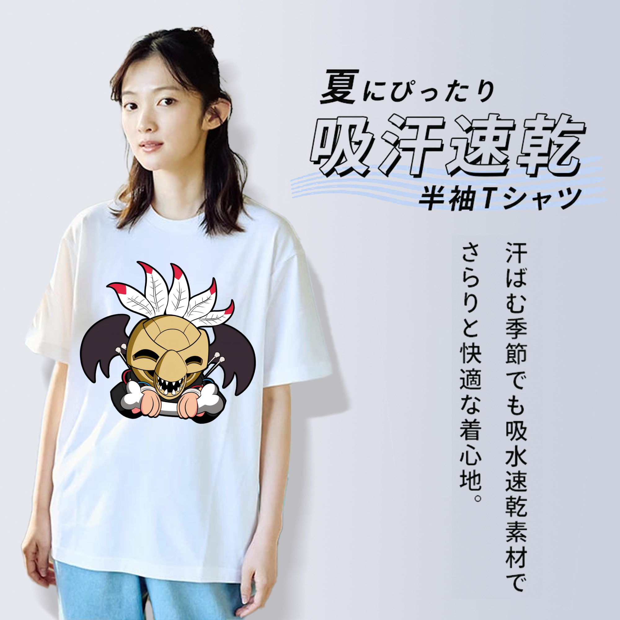 ジョジョの奇妙な冒険 JoJo's Bizarre Adventure レディースカジュアルプリントTシャツ（綿100％）