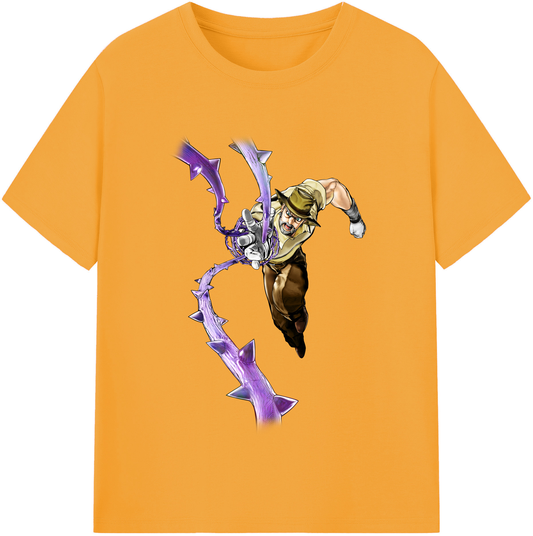（画像用） ジョジョの奇妙な冒険 ジョセフ?ジョースター JoJo's Bizarre Adventure Joseph Joestar レディースカジュアルプリントTシャツ（綿100％）