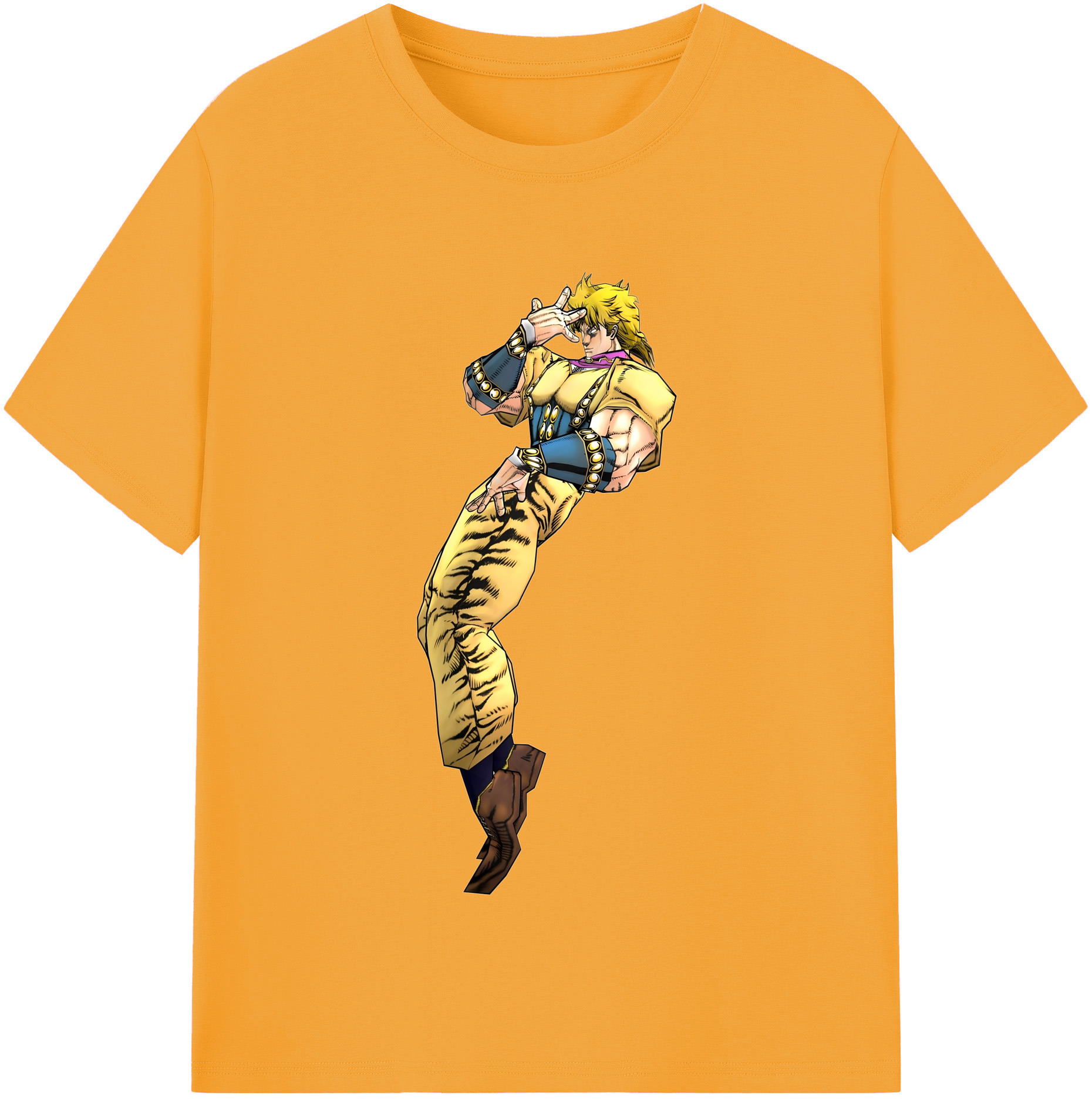 （画像用） ジョジョの奇妙な冒険 ディオ?ブランドー JoJo's Bizarre Adventure Dio Brando レディースカジュアルプリントTシャツ（綿100％）
