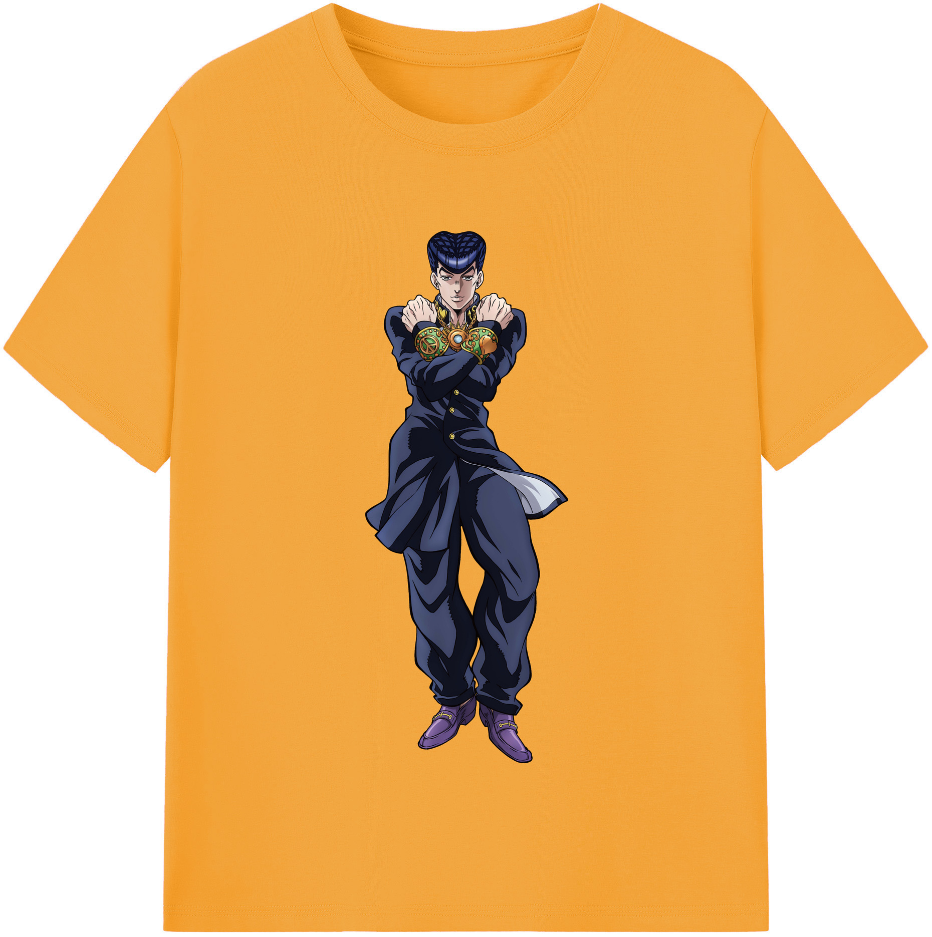 （画像用） ジョジョの奇妙な冒険 ひがしかた じょうすけ JoJo's Bizarre Adventure Higashikata Josuke レディースカジュアルプリントTシャツ（綿100％）