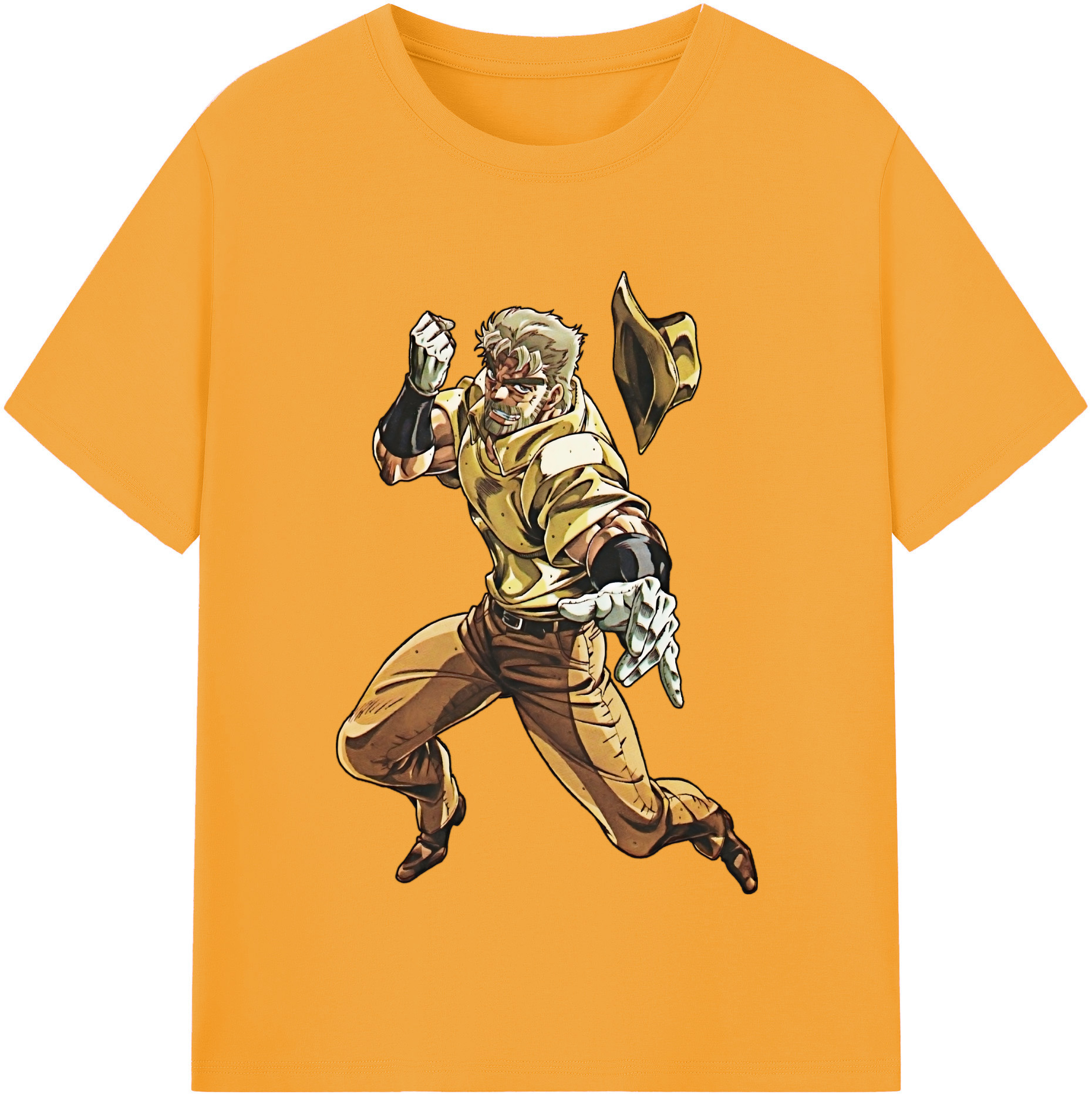 （画像用） ジョジョの奇妙な冒険 ジョセフ?ジョースター JoJo's Bizarre Adventure Joseph Joestar レディースカジュアルプリントTシャツ（綿100％）