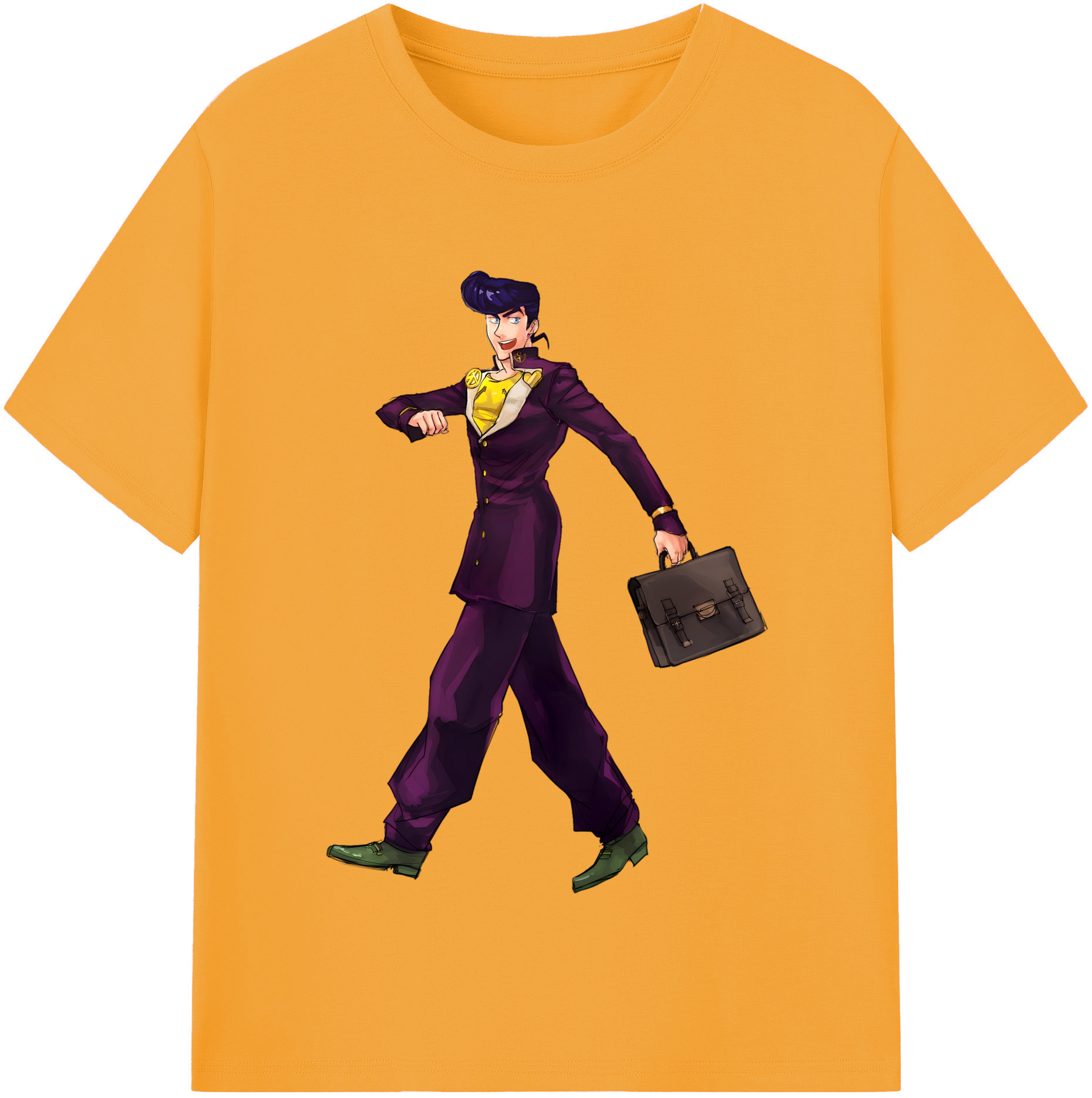 （画像用） ジョジョの奇妙な冒険 ひがしかた じょうすけ JoJo's Bizarre Adventure Higashikata Josuke レディースカジュアルプリントTシャツ（綿100％）