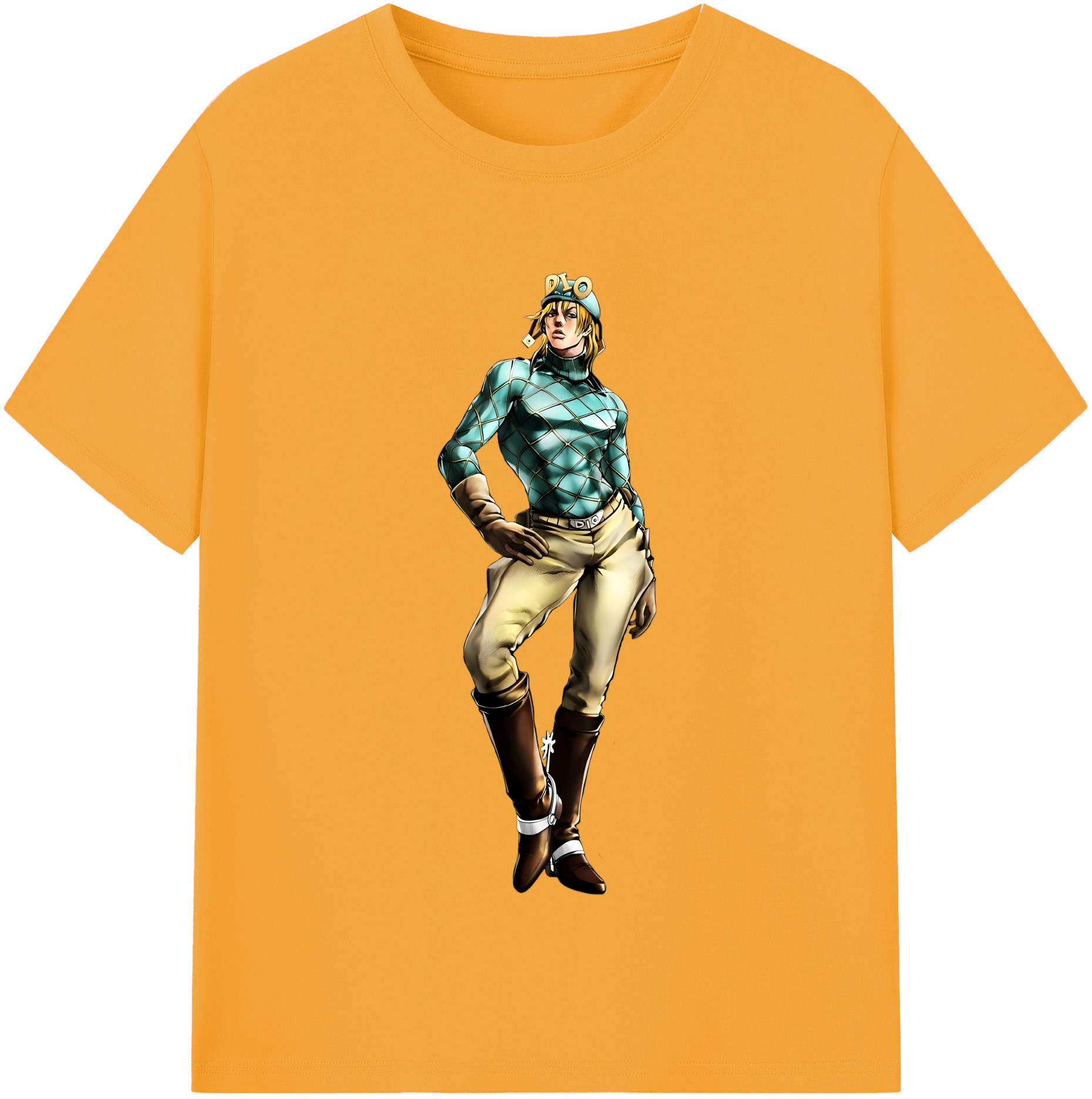 （画像用） ジョジョの奇妙な冒険 ディオ?ブランドー JoJo's Bizarre Adventure Dio Brando レディースカジュアルプリントTシャツ（綿100％）