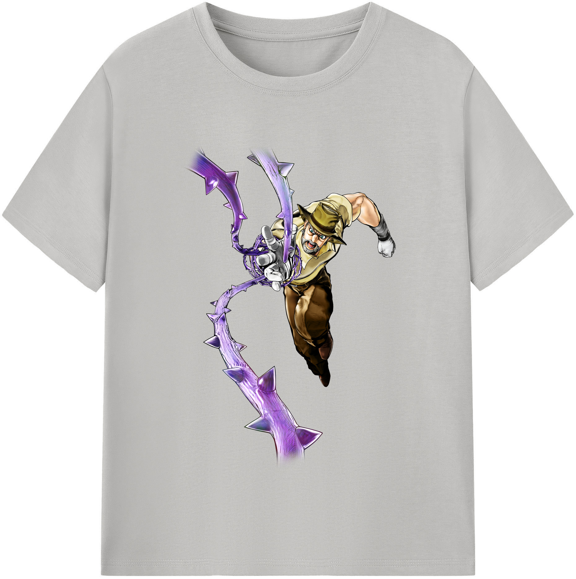 （画像用） ジョジョの奇妙な冒険 ジョセフ?ジョースター JoJo's Bizarre Adventure Joseph Joestar レディースカジュアルプリントTシャツ（綿100％）