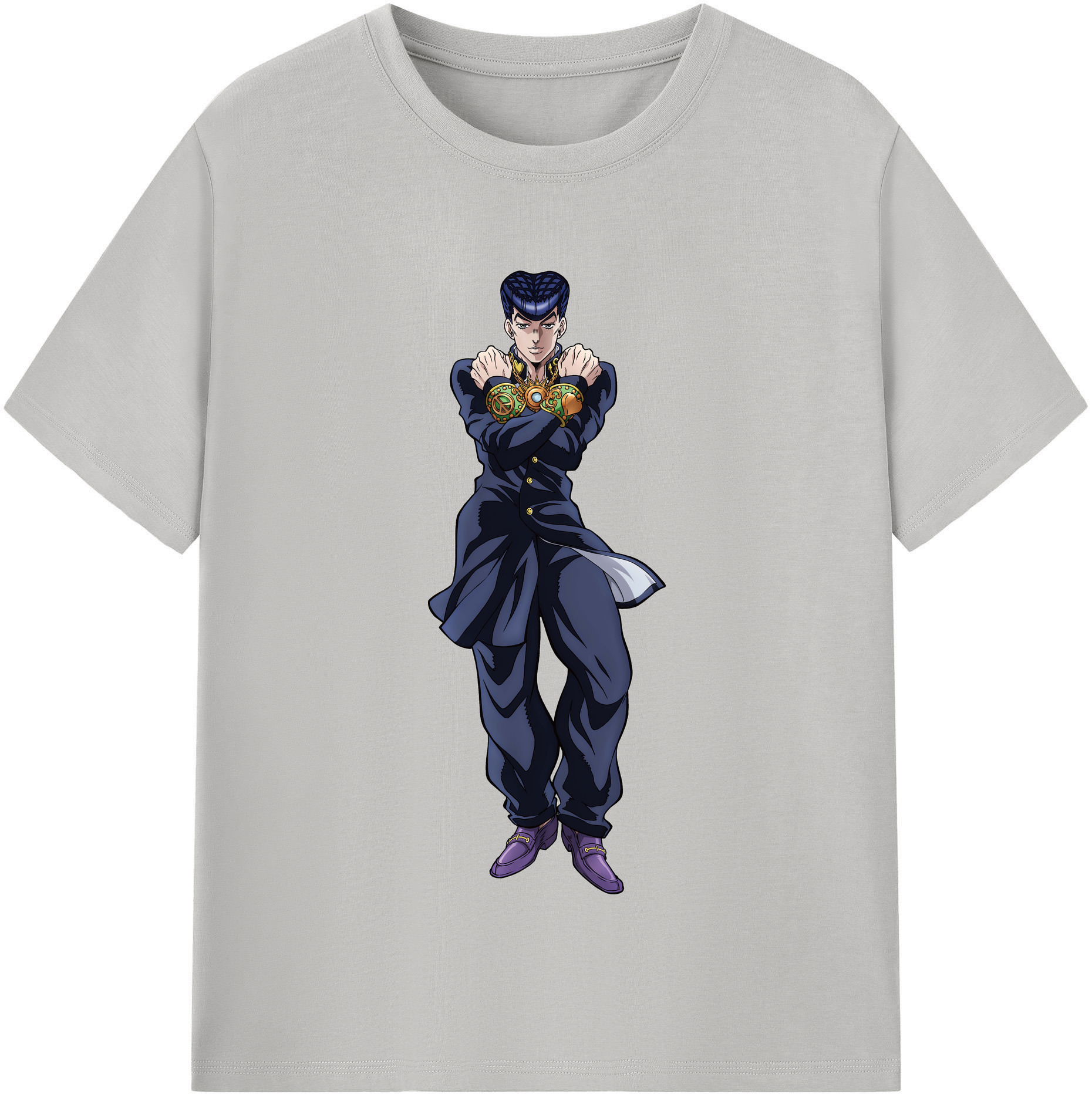 （画像用） ジョジョの奇妙な冒険 ひがしかた じょうすけ JoJo's Bizarre Adventure Higashikata Josuke レディースカジュアルプリントTシャツ（綿100％）