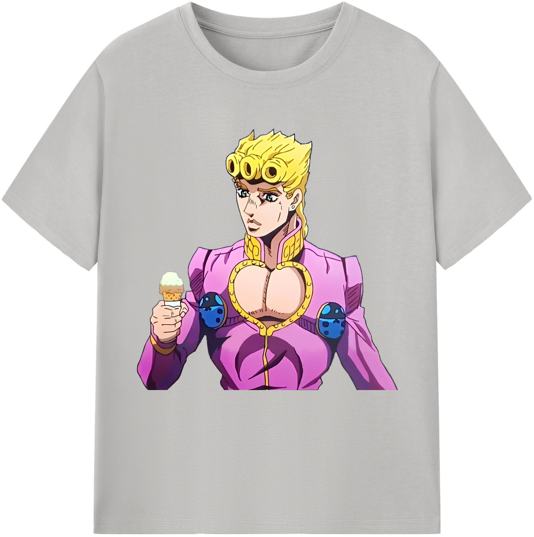 （画像用） ジョジョの奇妙な冒険 ジョルノ?ジョバァーナ JoJo's Bizarre Adventure Giorno Giovanna レディースカジュアルプリントTシャツ（綿100％）