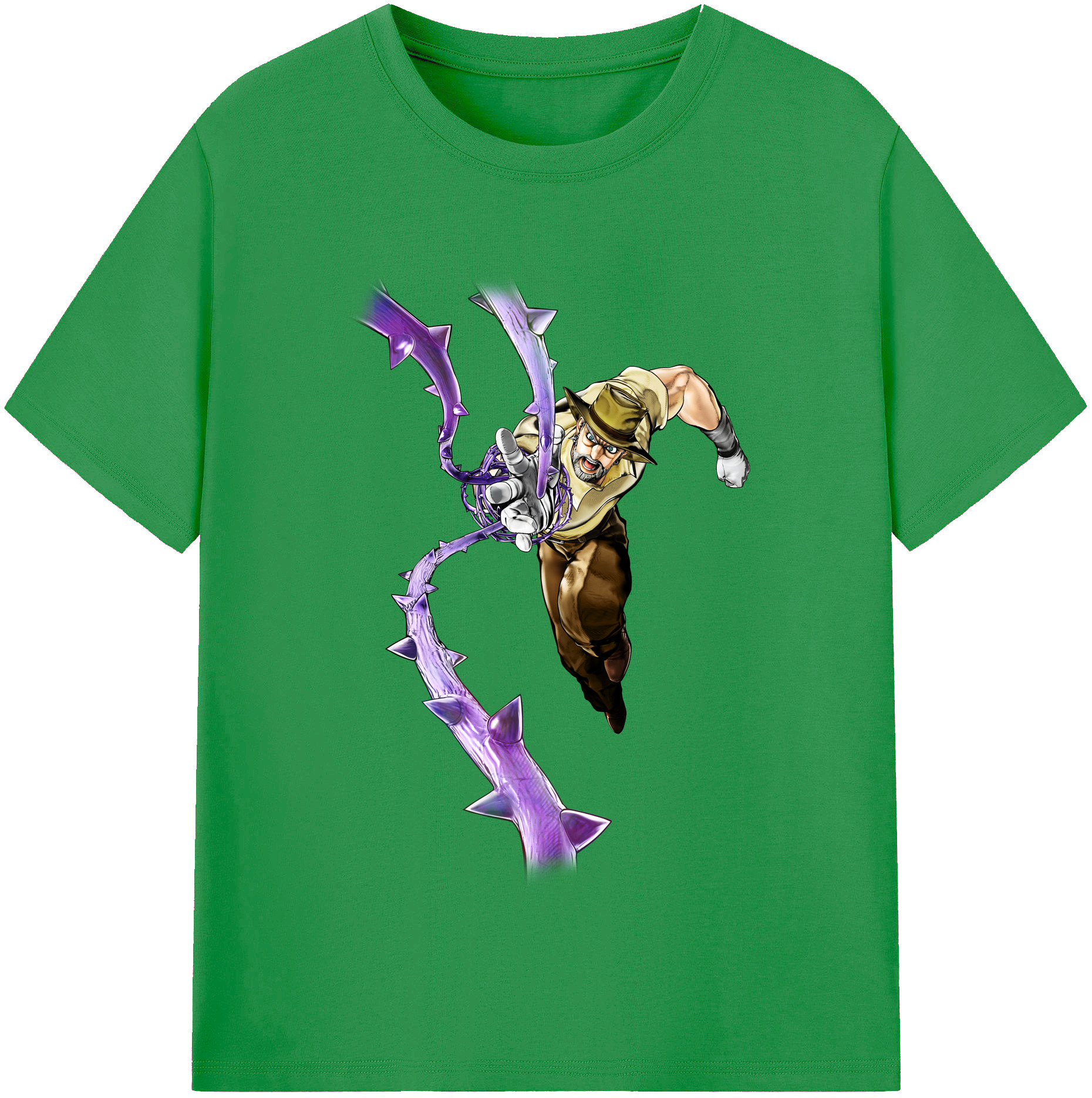 （画像用） ジョジョの奇妙な冒険 ジョセフ?ジョースター JoJo's Bizarre Adventure Joseph Joestar レディースカジュアルプリントTシャツ（綿100％）