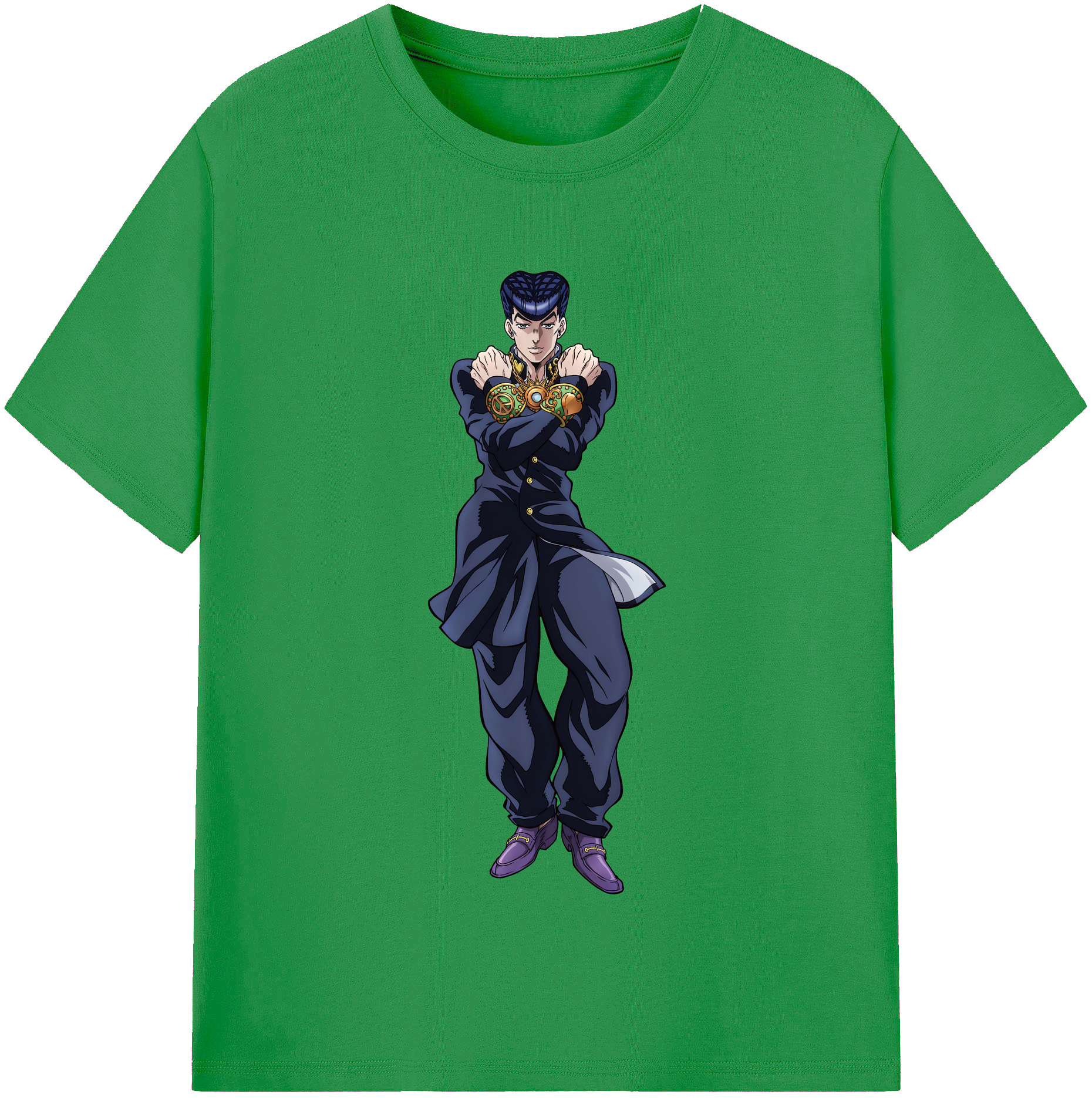 （画像用） ジョジョの奇妙な冒険 ひがしかた じょうすけ JoJo's Bizarre Adventure Higashikata Josuke レディースカジュアルプリントTシャツ（綿100％）