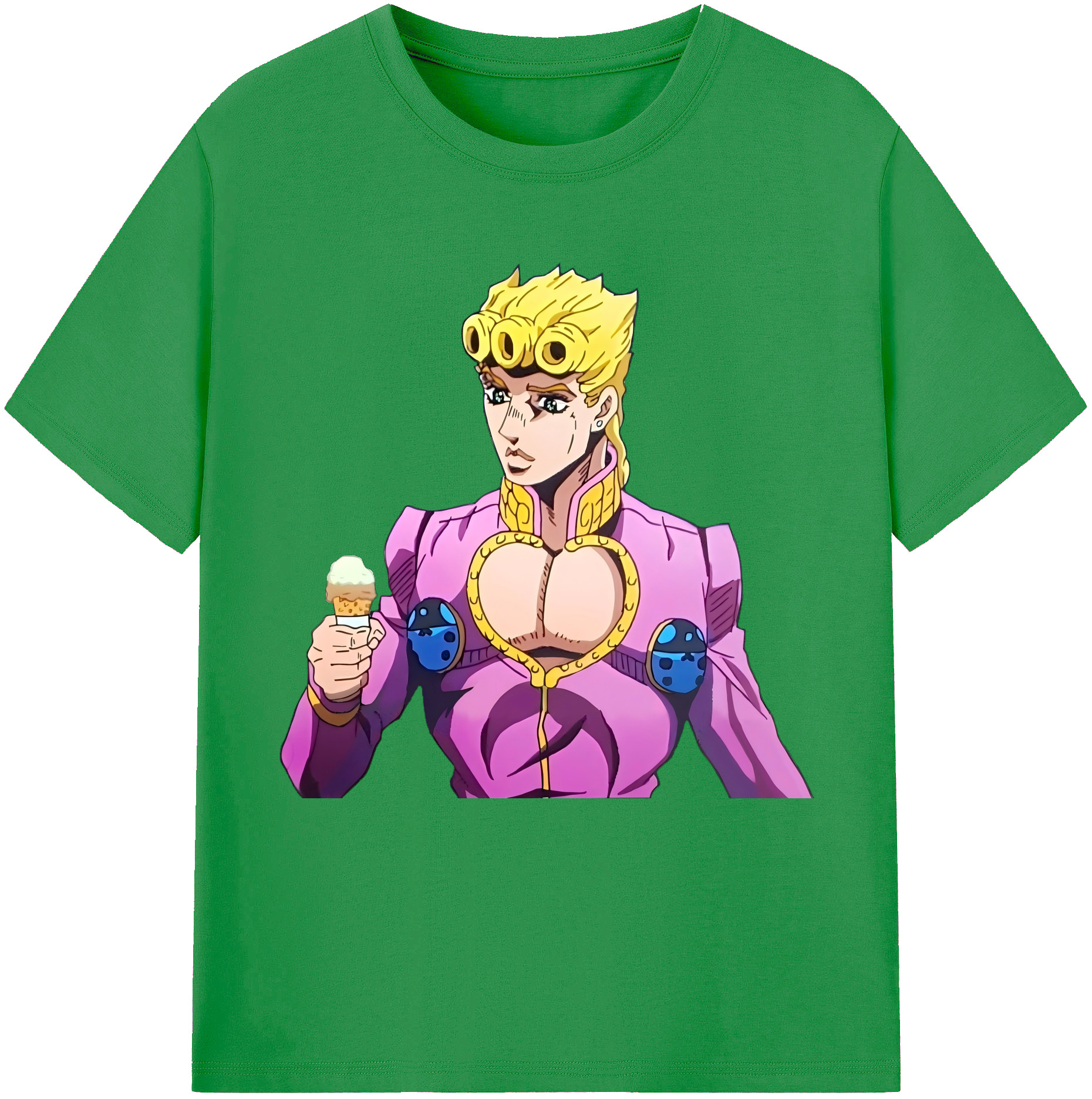 （画像用） ジョジョの奇妙な冒険 ジョルノ?ジョバァーナ JoJo's Bizarre Adventure Giorno Giovanna レディースカジュアルプリントTシャツ（綿100％）