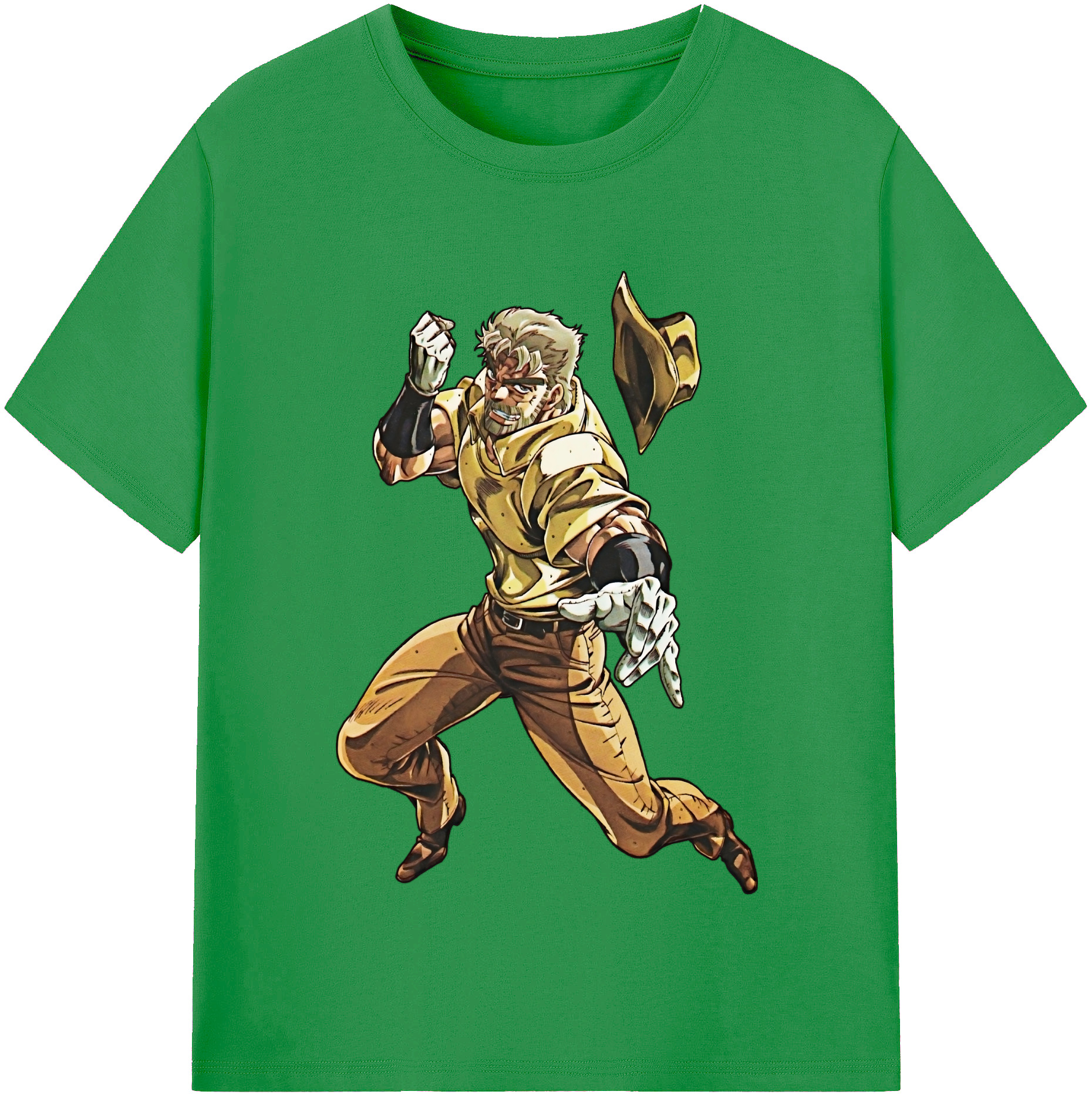 （画像用） ジョジョの奇妙な冒険 ジョセフ?ジョースター JoJo's Bizarre Adventure Joseph Joestar レディースカジュアルプリントTシャツ（綿100％）