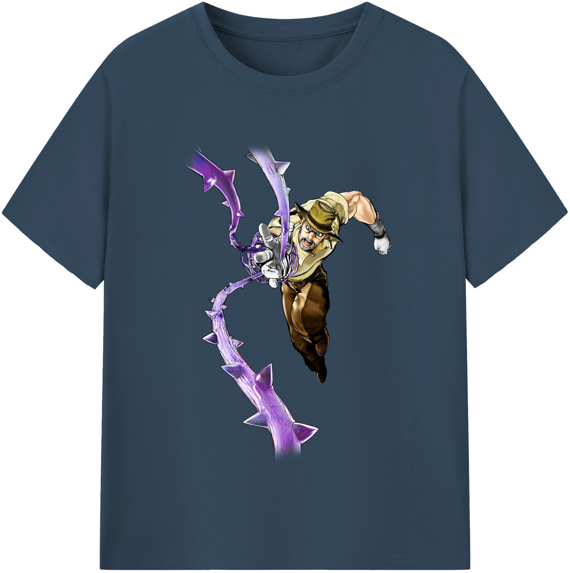 （画像用） ジョジョの奇妙な冒険 ジョセフ?ジョースター JoJo's Bizarre Adventure Joseph Joestar レディースカジュアルプリントTシャツ（綿100％）