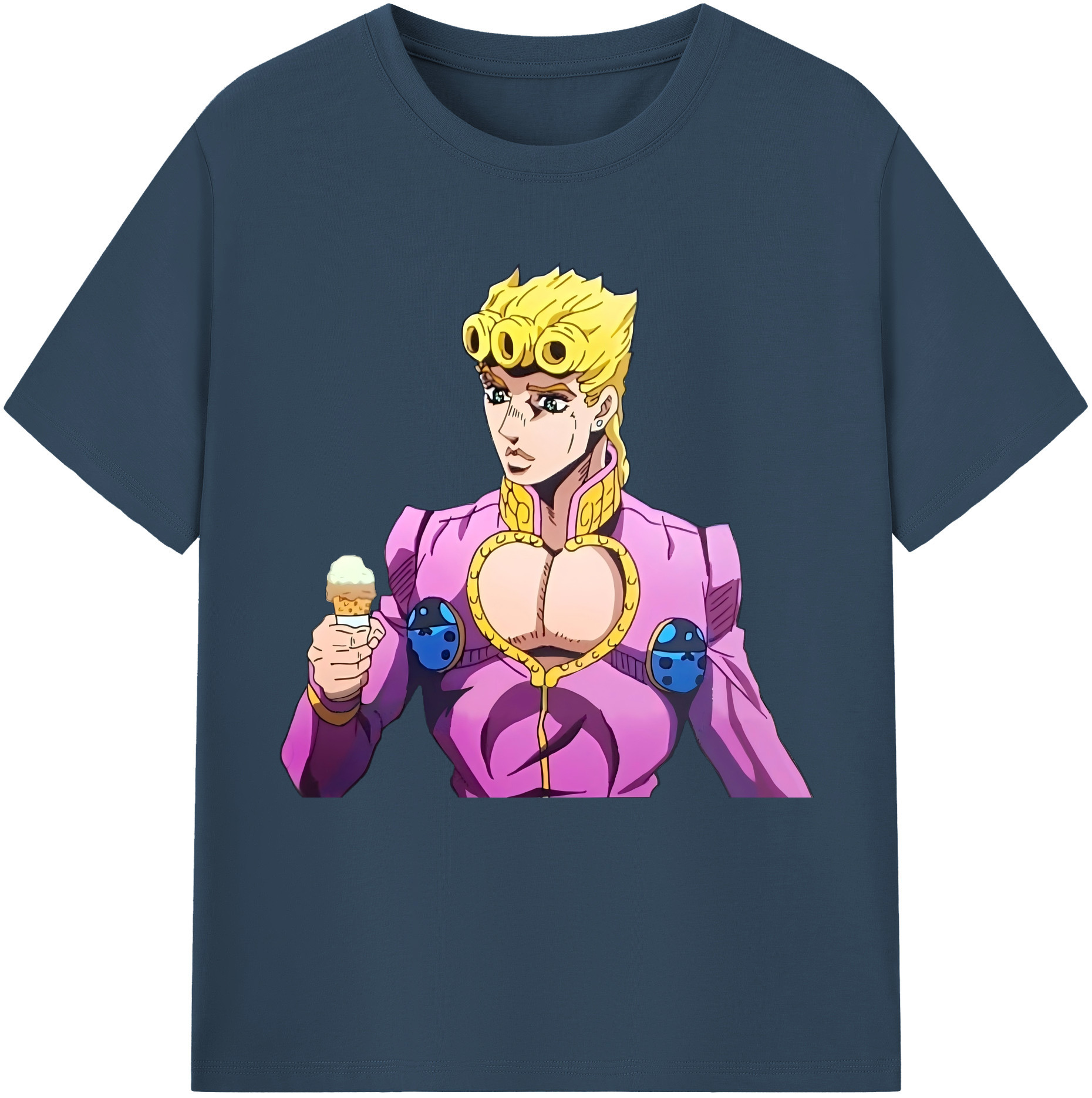 （画像用） ジョジョの奇妙な冒険 ジョルノ?ジョバァーナ JoJo's Bizarre Adventure Giorno Giovanna レディースカジュアルプリントTシャツ（綿100％）