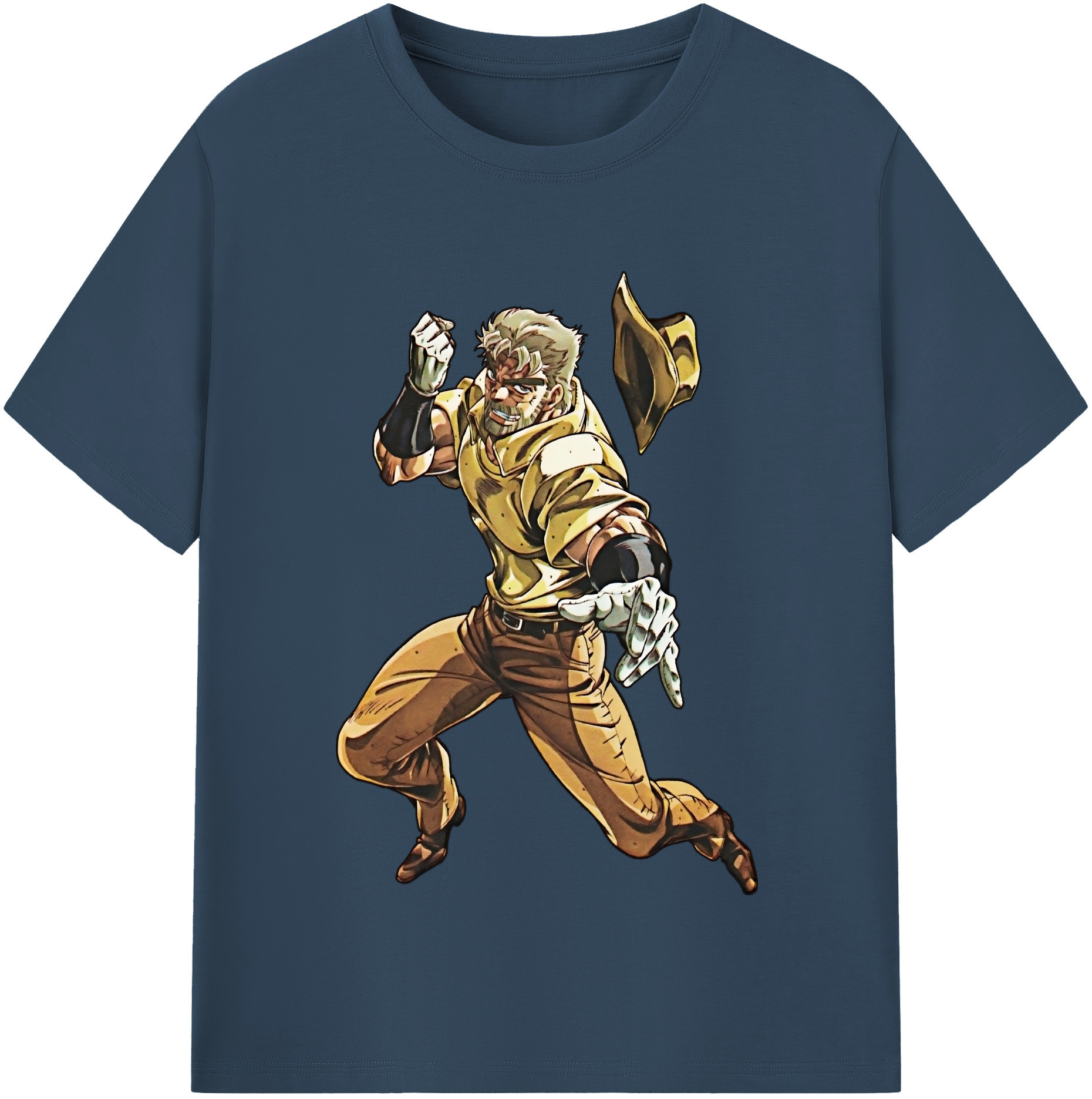 （画像用） ジョジョの奇妙な冒険 ジョセフ?ジョースター JoJo's Bizarre Adventure Joseph Joestar レディースカジュアルプリントTシャツ（綿100％）