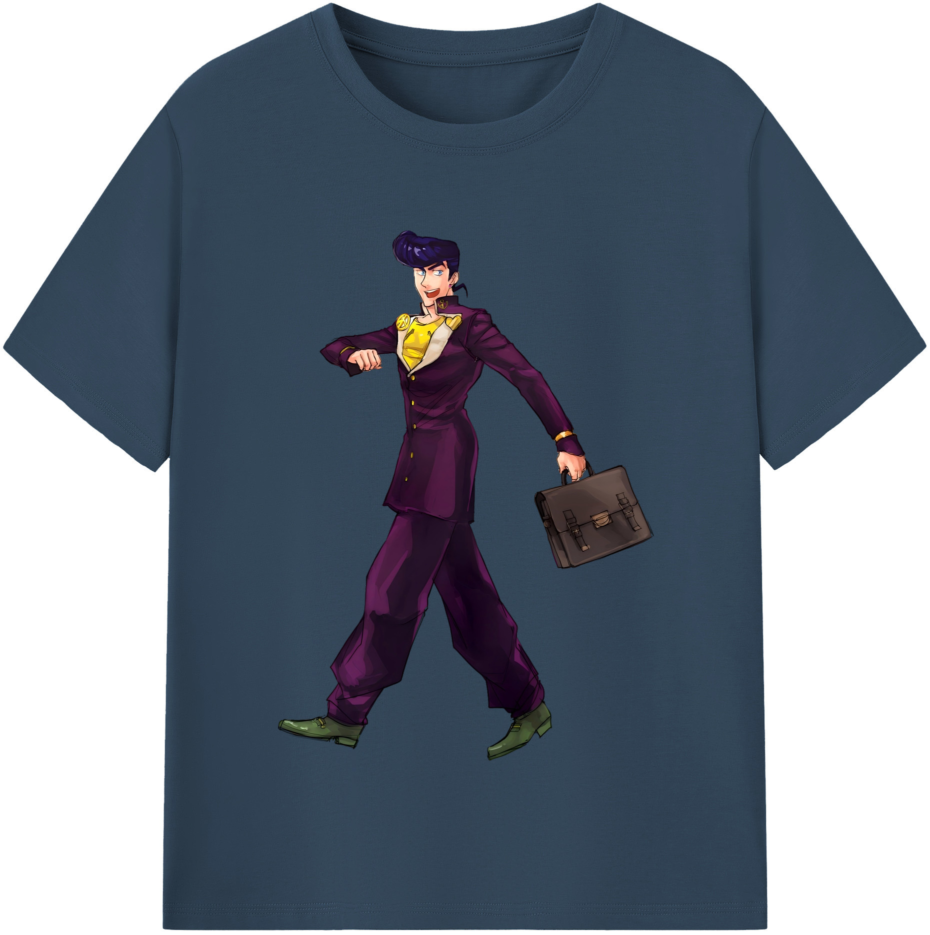 （画像用） ジョジョの奇妙な冒険 ひがしかた じょうすけ JoJo's Bizarre Adventure Higashikata Josuke レディースカジュアルプリントTシャツ（綿100％）
