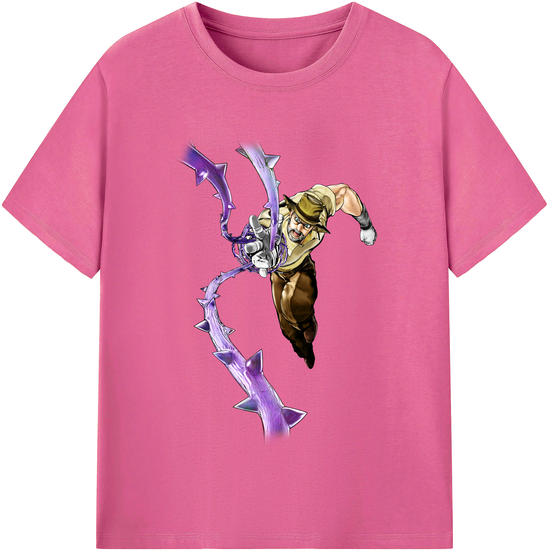 （画像用） ジョジョの奇妙な冒険 ジョセフ?ジョースター JoJo's Bizarre Adventure Joseph Joestar レディースカジュアルプリントTシャツ（綿100％）