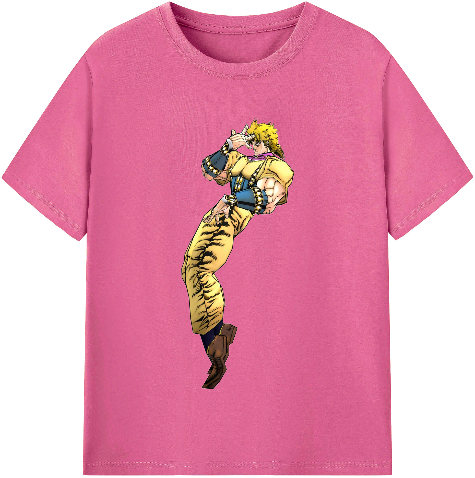 （画像用） ジョジョの奇妙な冒険 ディオ?ブランドー JoJo's Bizarre Adventure Dio Brando レディースカジュアルプリントTシャツ（綿100％）