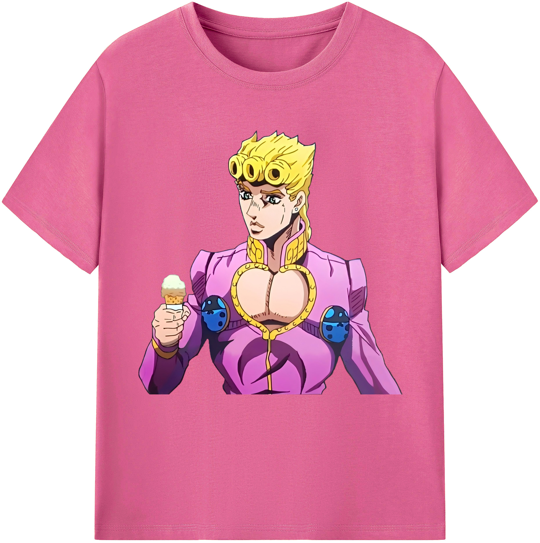 （画像用） ジョジョの奇妙な冒険 ジョルノ?ジョバァーナ JoJo's Bizarre Adventure Giorno Giovanna レディースカジュアルプリントTシャツ（綿100％）