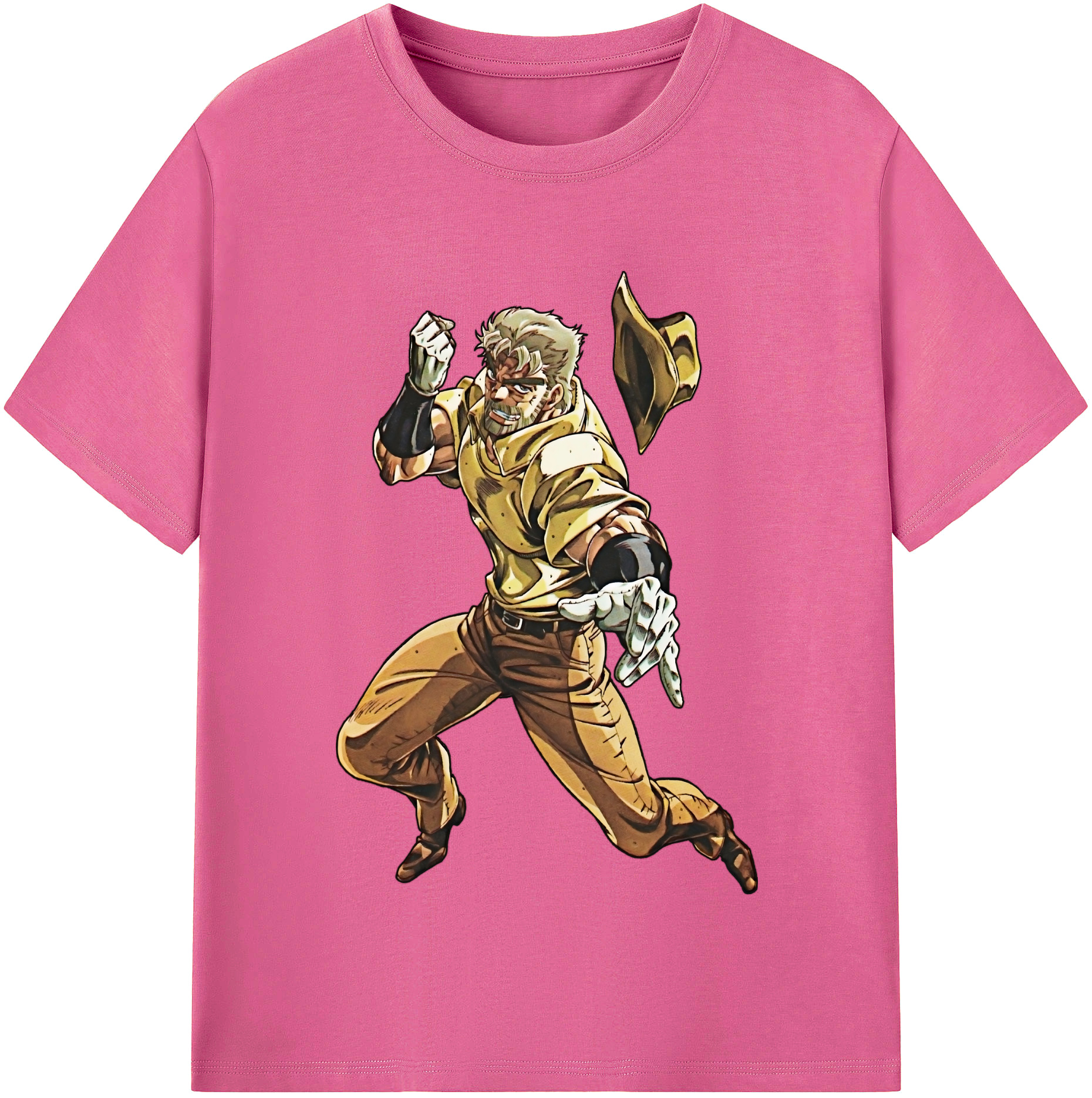 （画像用） ジョジョの奇妙な冒険 ジョセフ?ジョースター JoJo's Bizarre Adventure Joseph Joestar レディースカジュアルプリントTシャツ（綿100％）