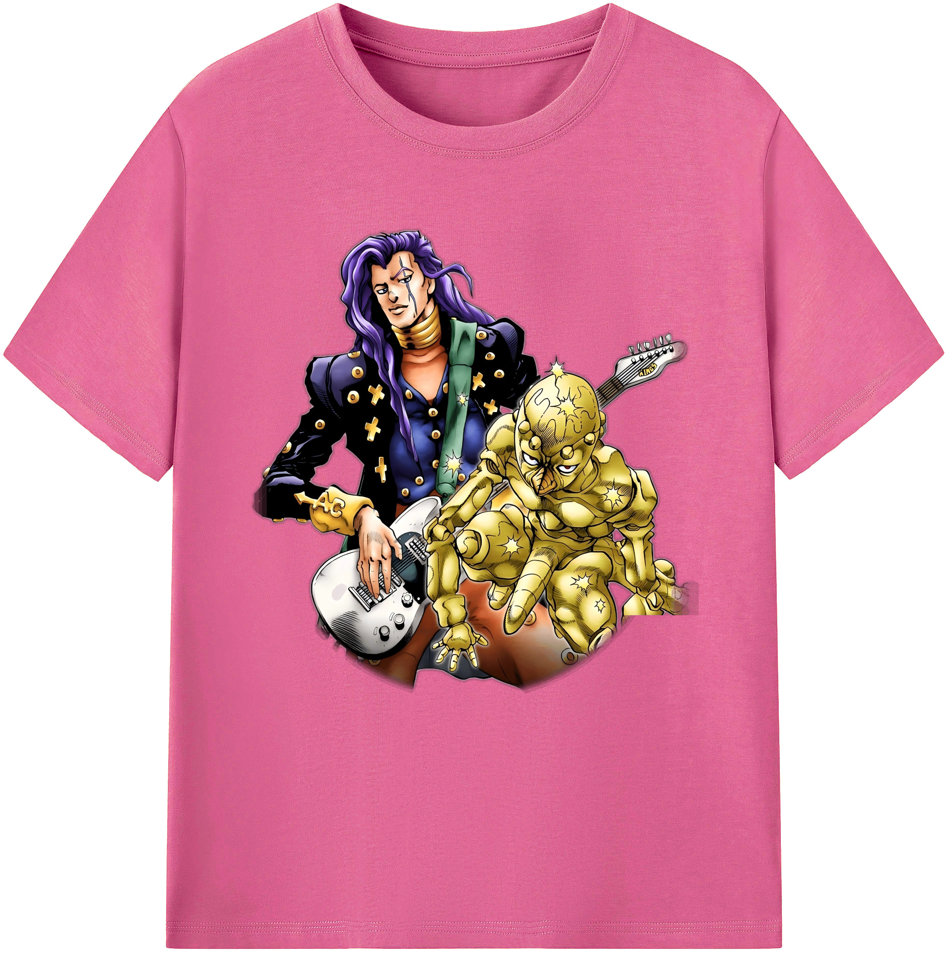 （画像用） ジョジョの奇妙な冒険 おといし あきら JoJo's Bizarre Adventure Akira Otoishi レディースカジュアルプリントTシャツ（綿100％）