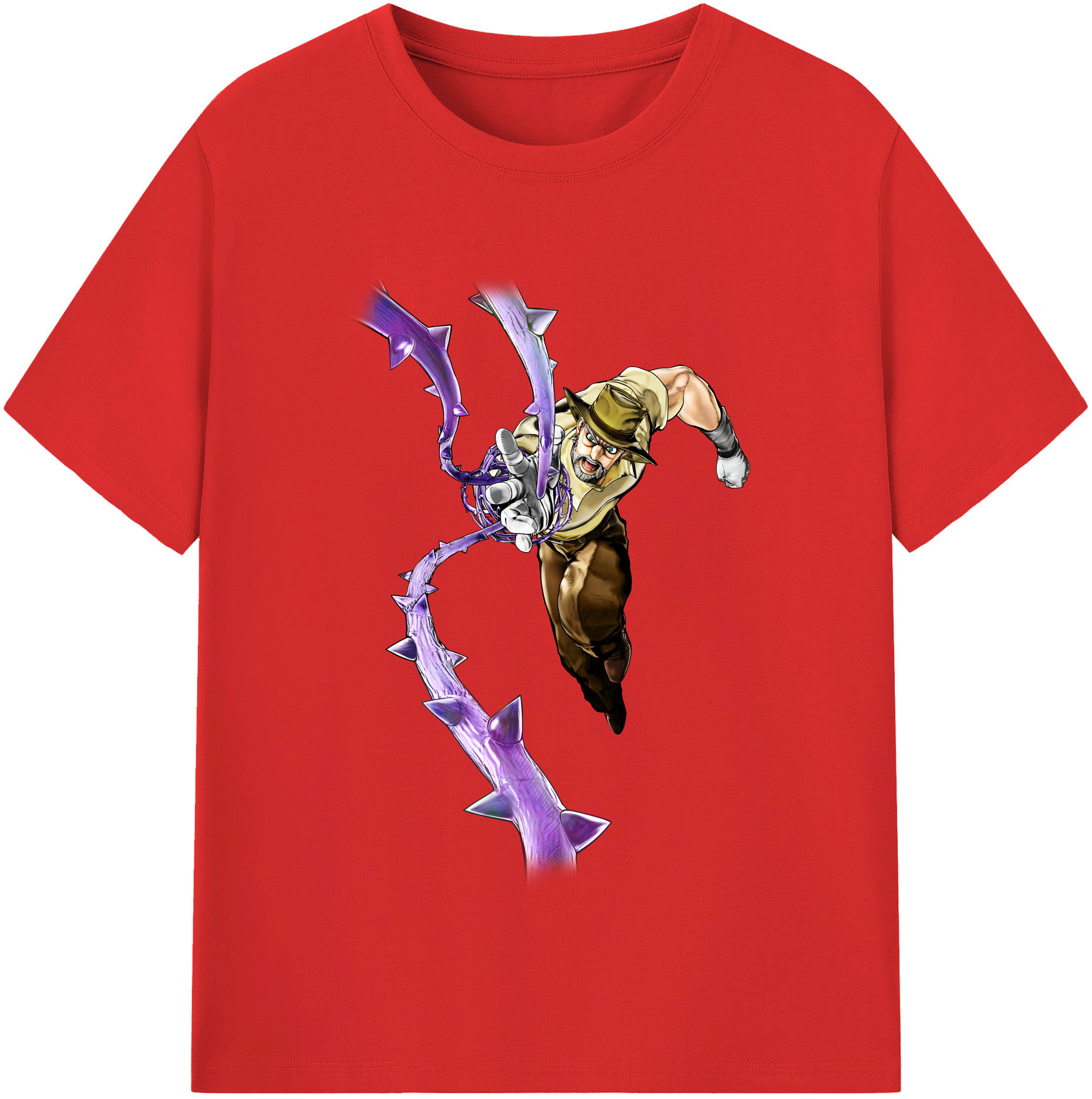 （画像用） ジョジョの奇妙な冒険 ジョセフ?ジョースター JoJo's Bizarre Adventure Joseph Joestar レディースカジュアルプリントTシャツ（綿100％）