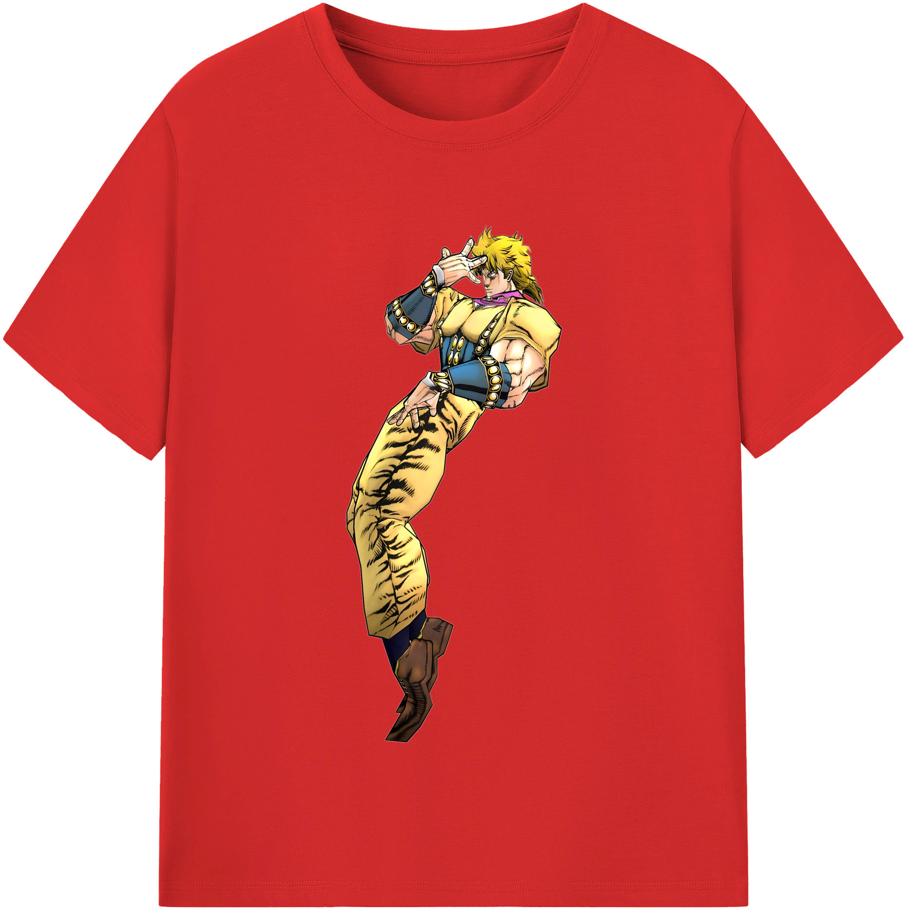 （画像用） ジョジョの奇妙な冒険 ディオ?ブランドー JoJo's Bizarre Adventure Dio Brando レディースカジュアルプリントTシャツ（綿100％）