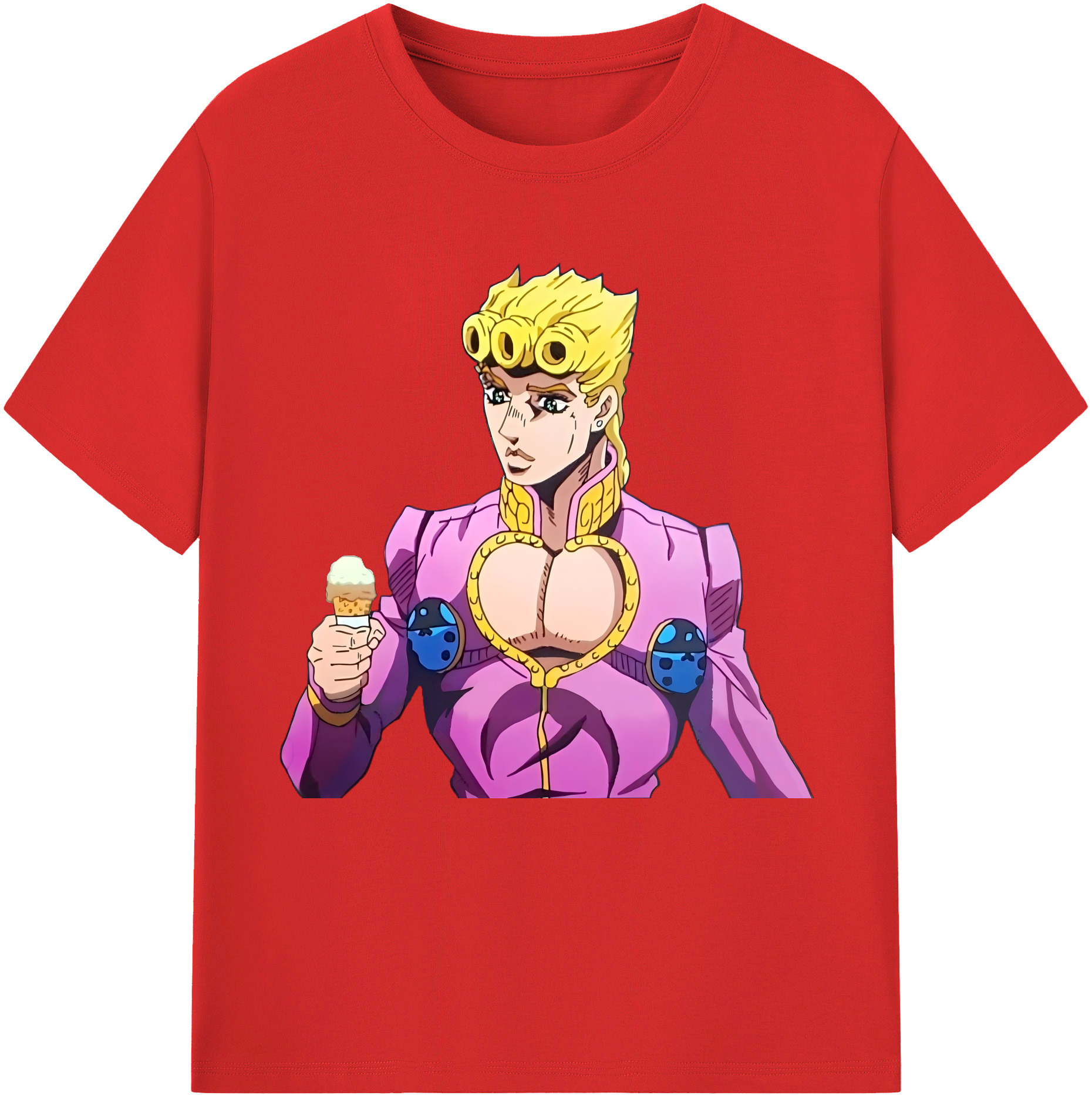（画像用） ジョジョの奇妙な冒険 ジョルノ?ジョバァーナ JoJo's Bizarre Adventure Giorno Giovanna レディースカジュアルプリントTシャツ（綿100％）