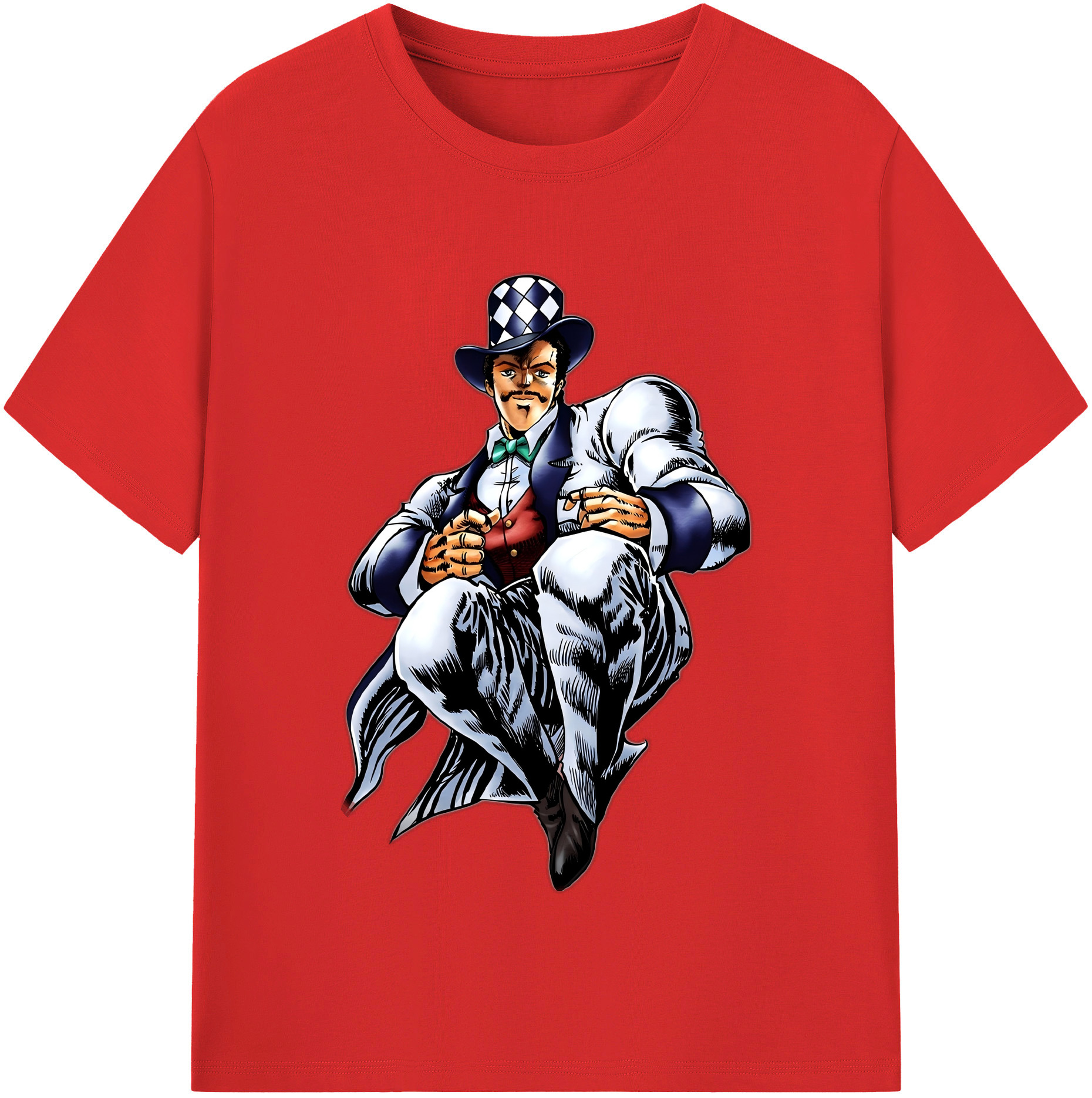 （画像用） ジョジョの奇妙な冒険 ウィル?アントニオ?ツェペリ JoJo's Bizarre Adventure Will Anthonio Zeppeli レディースカジュアルプリントTシャツ（綿100％）