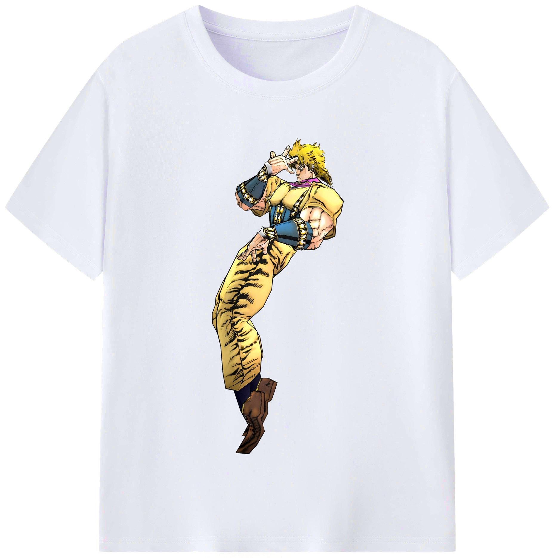 （画像用） ジョジョの奇妙な冒険 ディオ?ブランドー JoJo's Bizarre Adventure Dio Brando レディースカジュアルプリントTシャツ（綿100％）