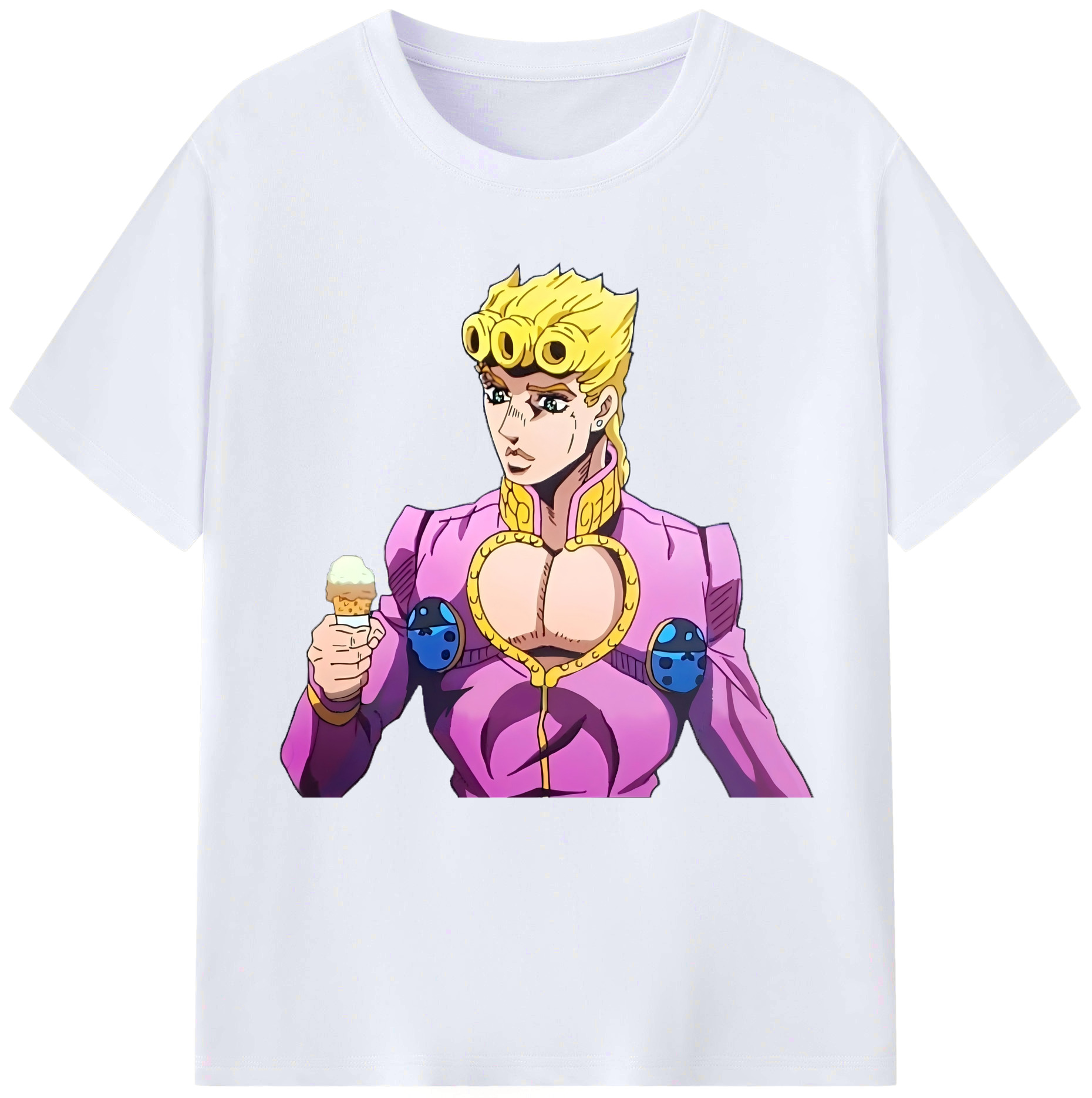 （画像用） ジョジョの奇妙な冒険 ジョルノ?ジョバァーナ JoJo's Bizarre Adventure Giorno Giovanna レディースカジュアルプリントTシャツ（綿100％）