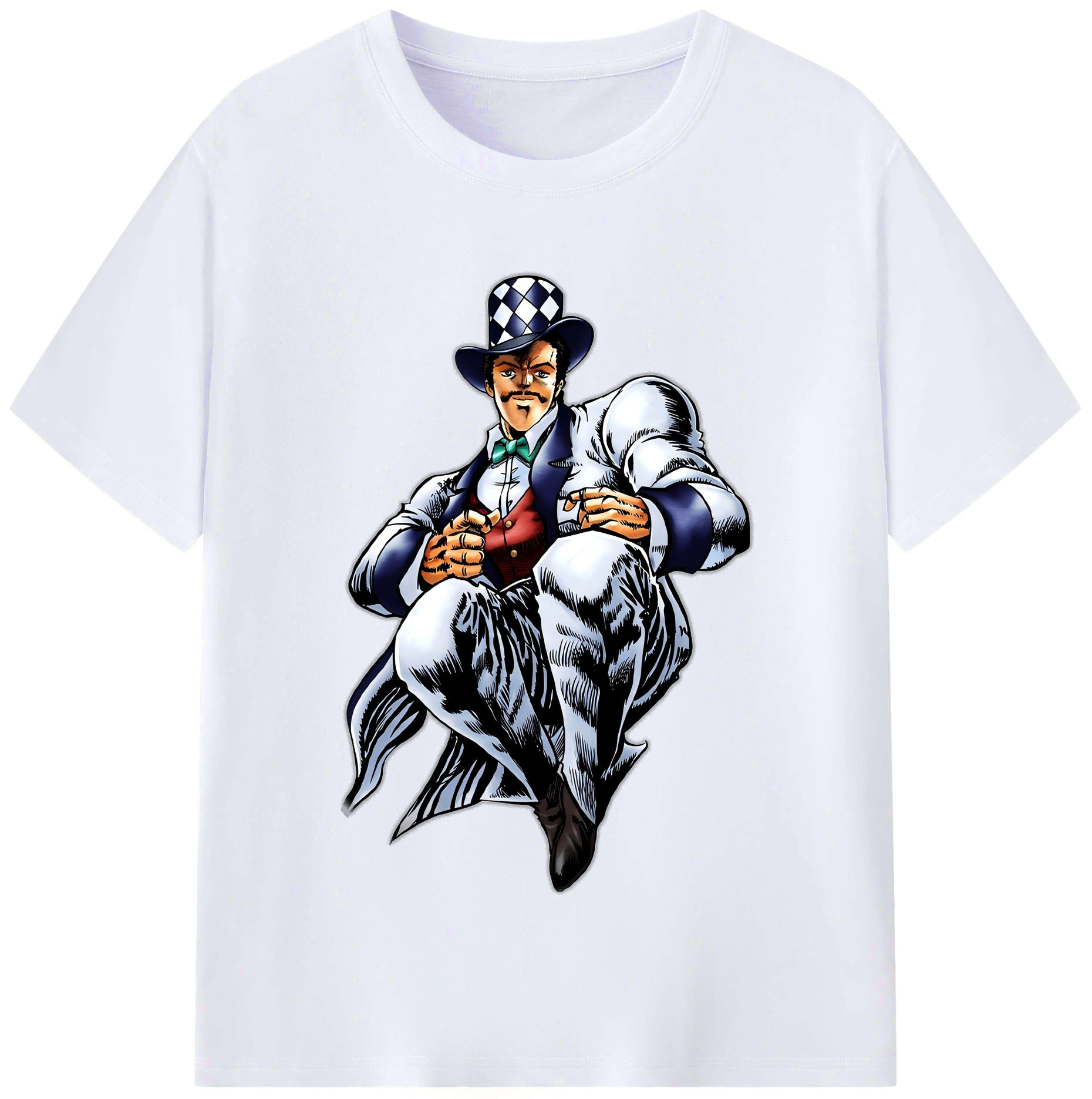 （画像用） ジョジョの奇妙な冒険 ウィル?アントニオ?ツェペリ JoJo's Bizarre Adventure Will Anthonio Zeppeli レディースカジュアルプリントTシャツ（綿100％）