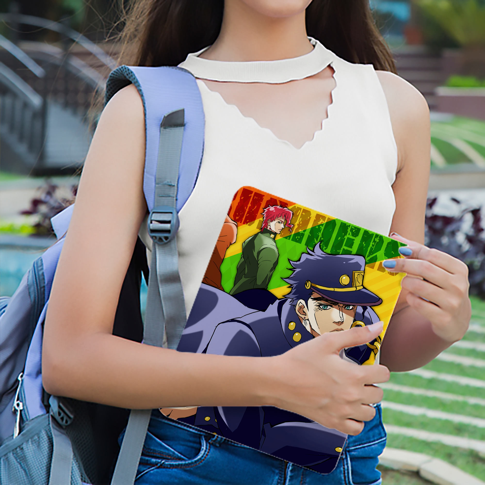 ジョジョの奇妙な冒険 JoJo's Bizarre Adventure IPad ケース ブック型 PUレザー TPU 耐衝撃 軽量 薄型 ペン収納なし 全面保護 IPad 各モデル対応