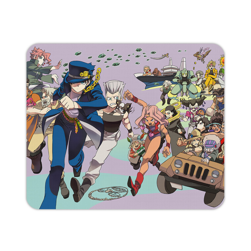 （画像用） ジョジョの奇妙な冒険 JoJo's Bizarre Adventure マウスパッド ステッチ加工 ラバー素材 防水 滑り止め 超薄型 ゲーミング/オフィス対応