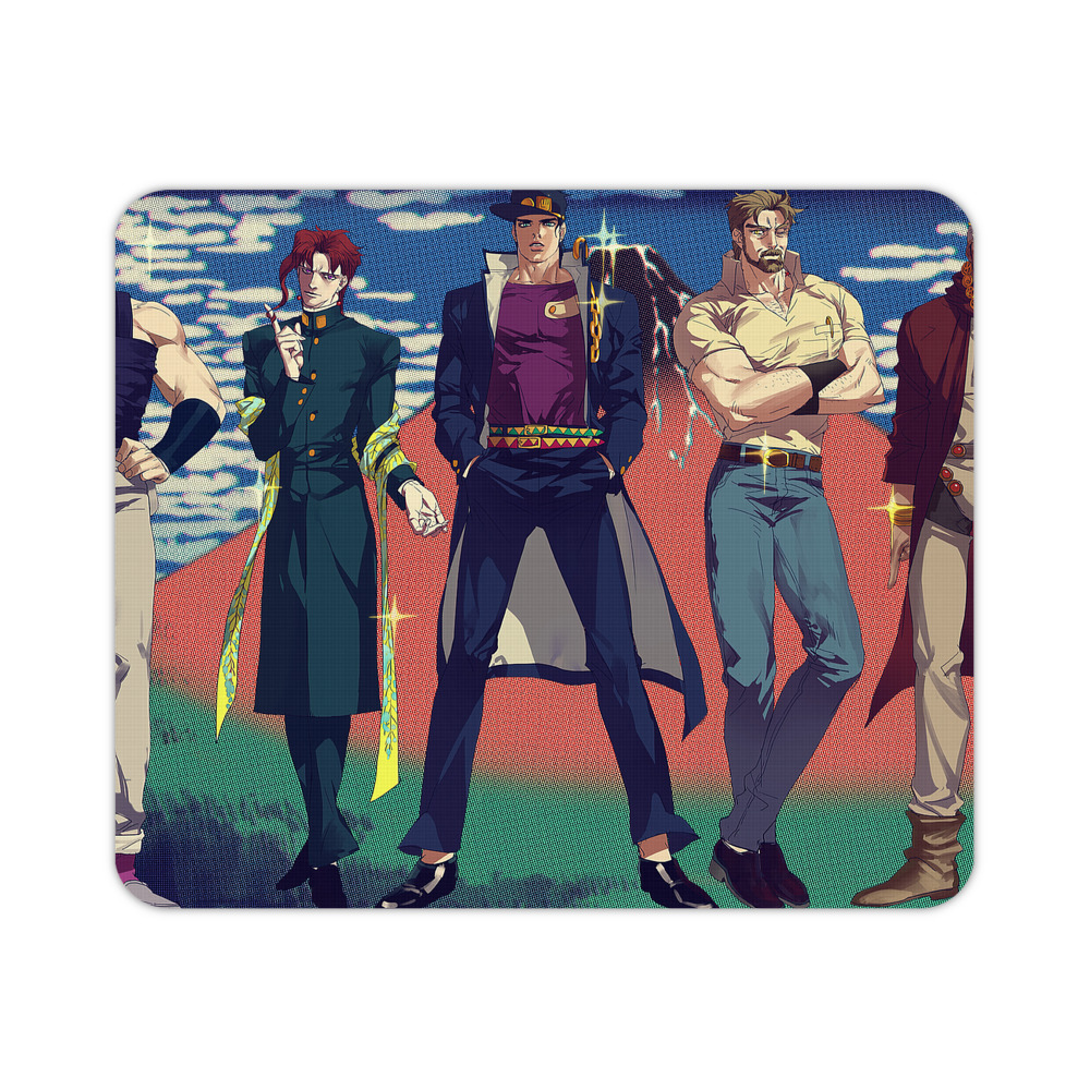 （画像用） ジョジョの奇妙な冒険 JoJo's Bizarre Adventure マウスパッド ステッチ加工 ラバー素材 防水 滑り止め 超薄型 ゲーミング/オフィス対応