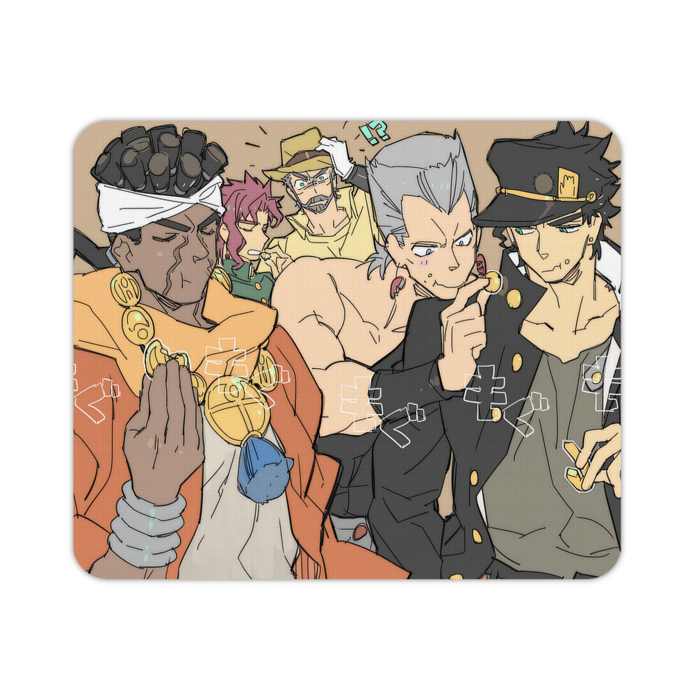 （画像用） ジョジョの奇妙な冒険 JoJo's Bizarre Adventure マウスパッド ステッチ加工 ラバー素材 防水 滑り止め 超薄型 ゲーミング/オフィス対応