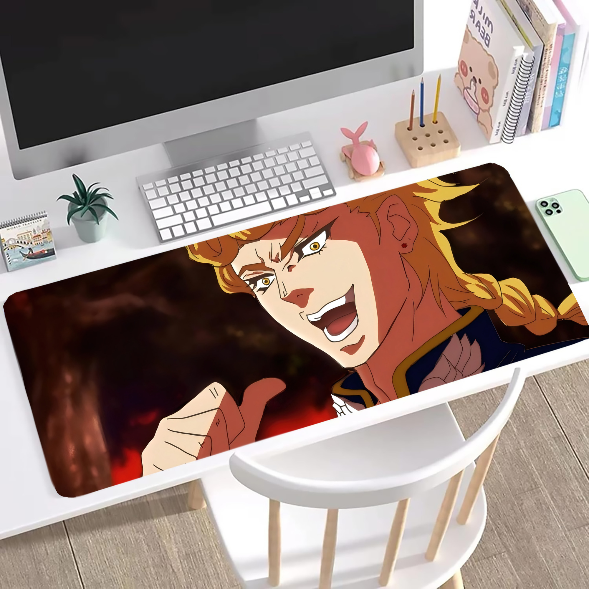 （画像用） ジョジョの奇妙な冒険 JoJo's Bizarre Adventure ステッチ加工 大判デスクマット／滑り止めマウスパッド