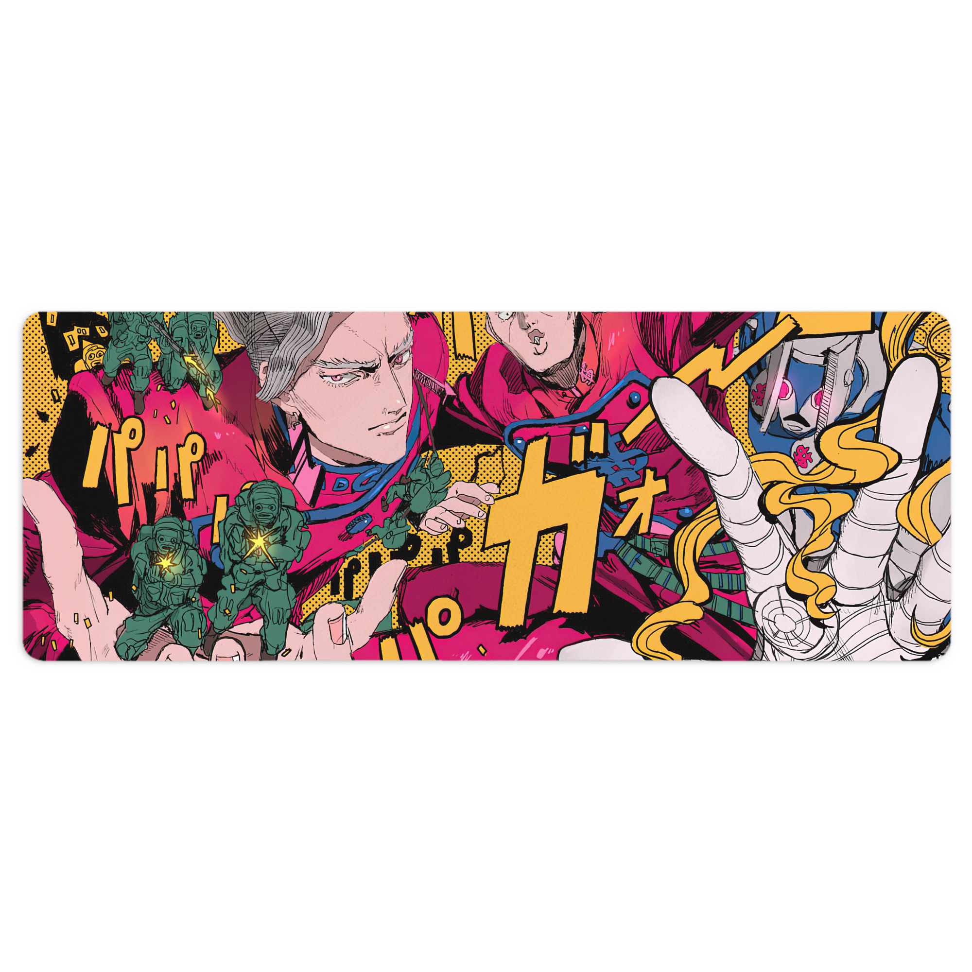 （画像用） ジョジョの奇妙な冒険 JoJo's Bizarre Adventure ステッチ加工 大判デスクマット／滑り止めマウスパッド
