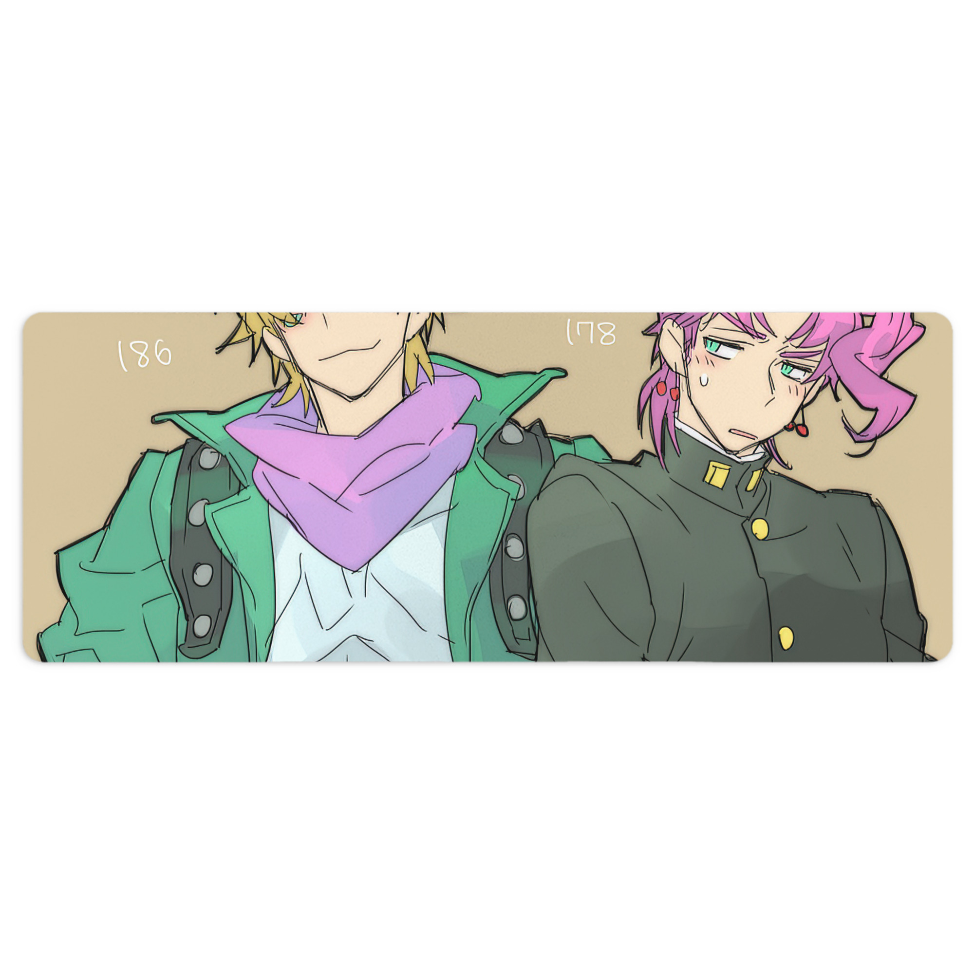 （画像用） ジョジョの奇妙な冒険 JoJo's Bizarre Adventure ステッチ加工 大判デスクマット／滑り止めマウスパッド