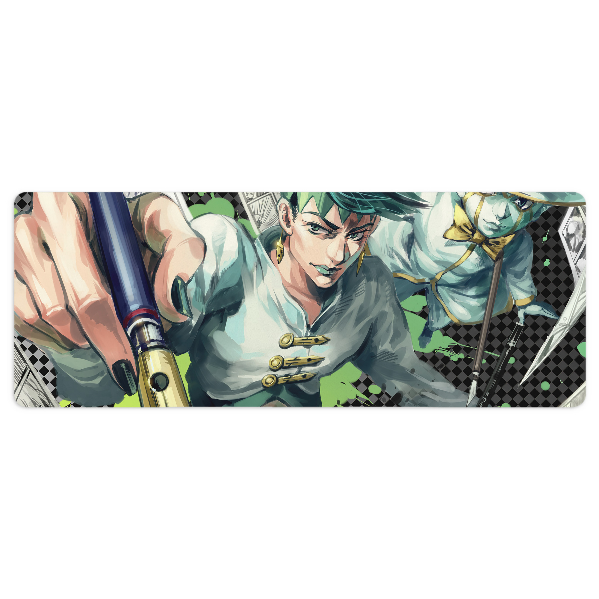 （画像用） ジョジョの奇妙な冒険 JoJo's Bizarre Adventure ステッチ加工 大判デスクマット／滑り止めマウスパッド