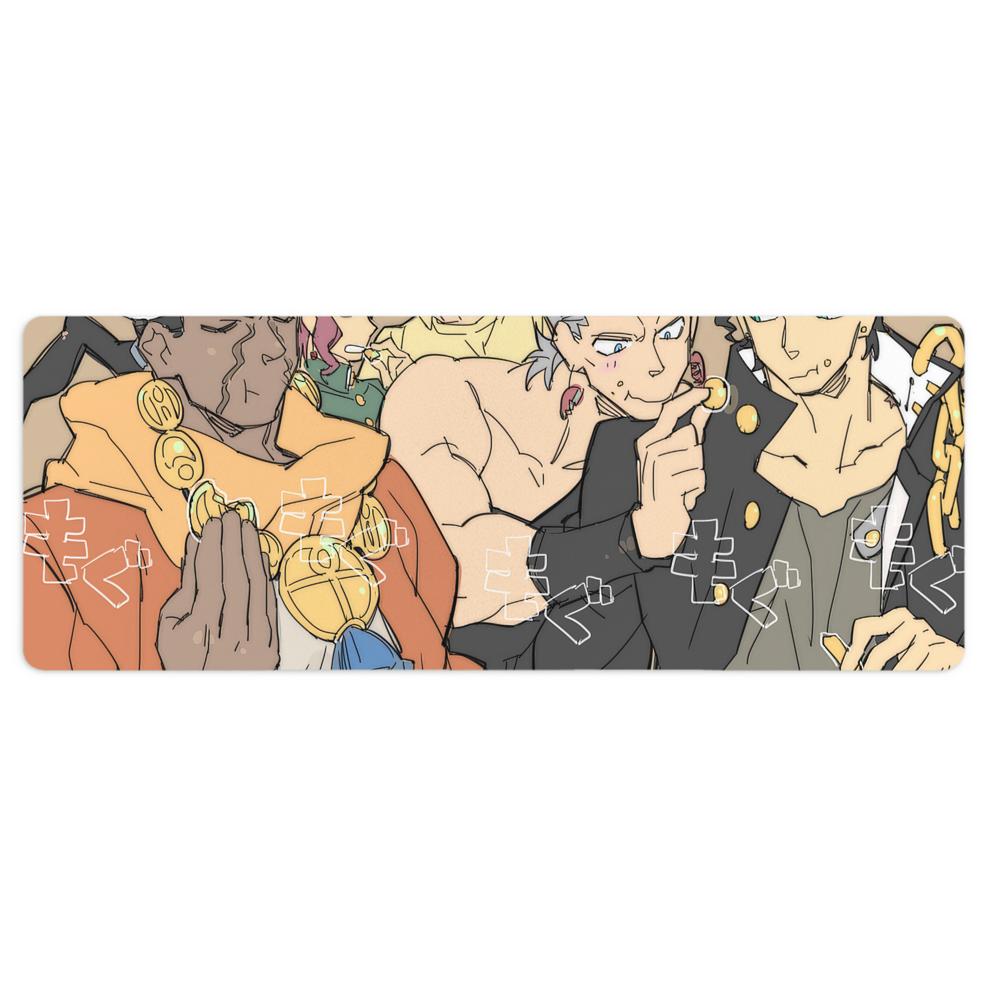 （画像用） ジョジョの奇妙な冒険 JoJo's Bizarre Adventure ステッチ加工 大判デスクマット／滑り止めマウスパッド