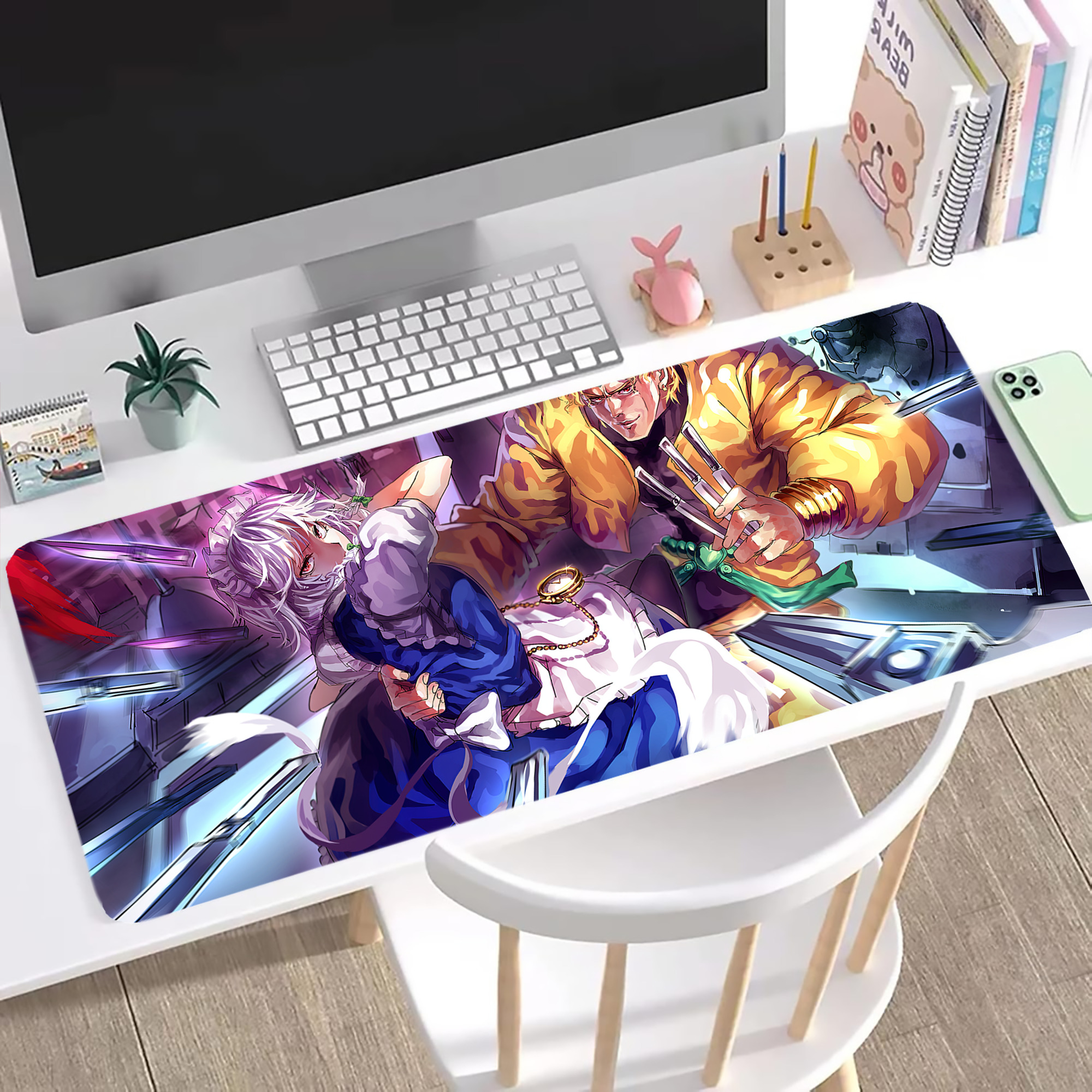 （画像用） ジョジョの奇妙な冒険 JoJo's Bizarre Adventure ステッチ加工 大判デスクマット／滑り止めマウスパッド