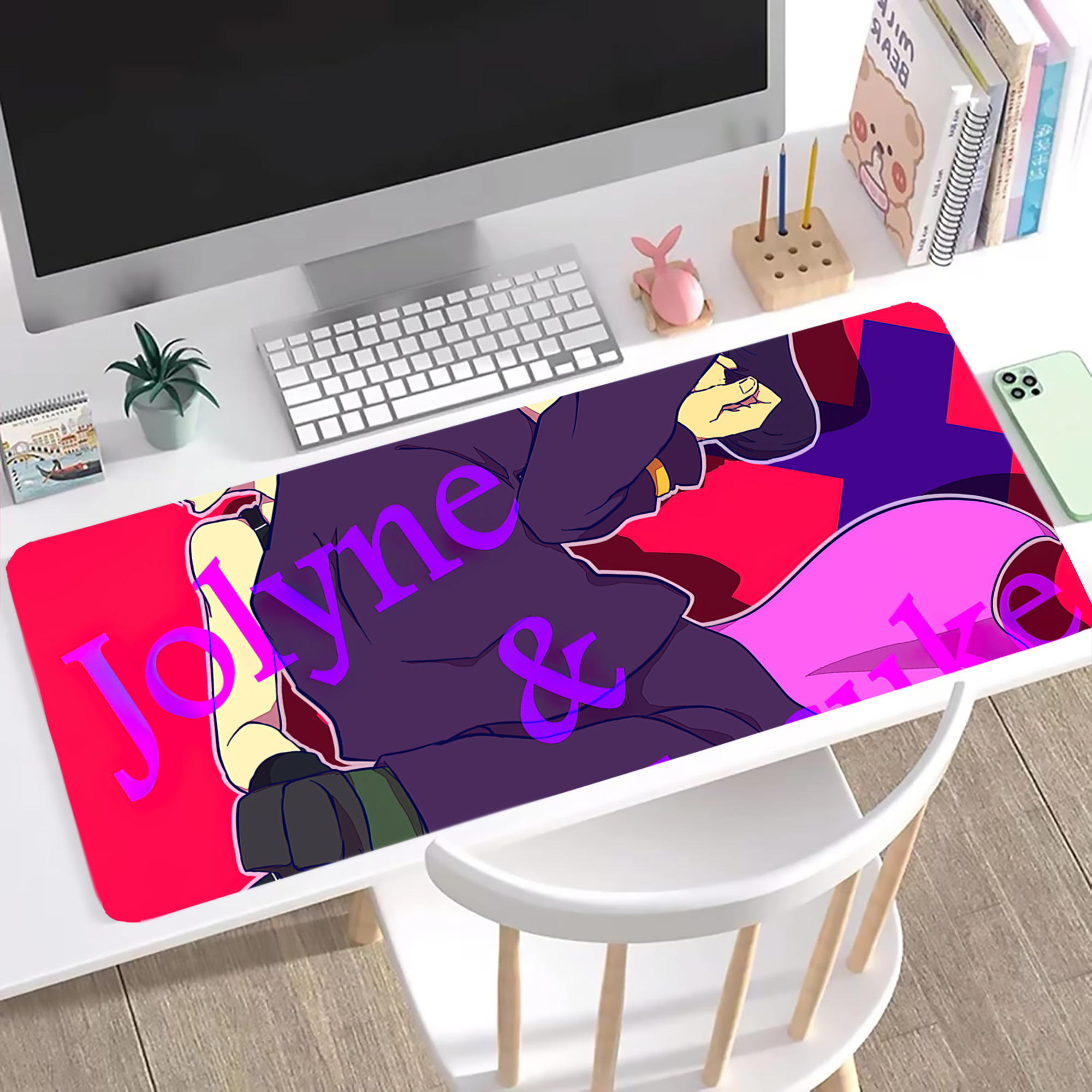 （画像用） ジョジョの奇妙な冒険 JoJo's Bizarre Adventure ステッチ加工 大判デスクマット／滑り止めマウスパッド
